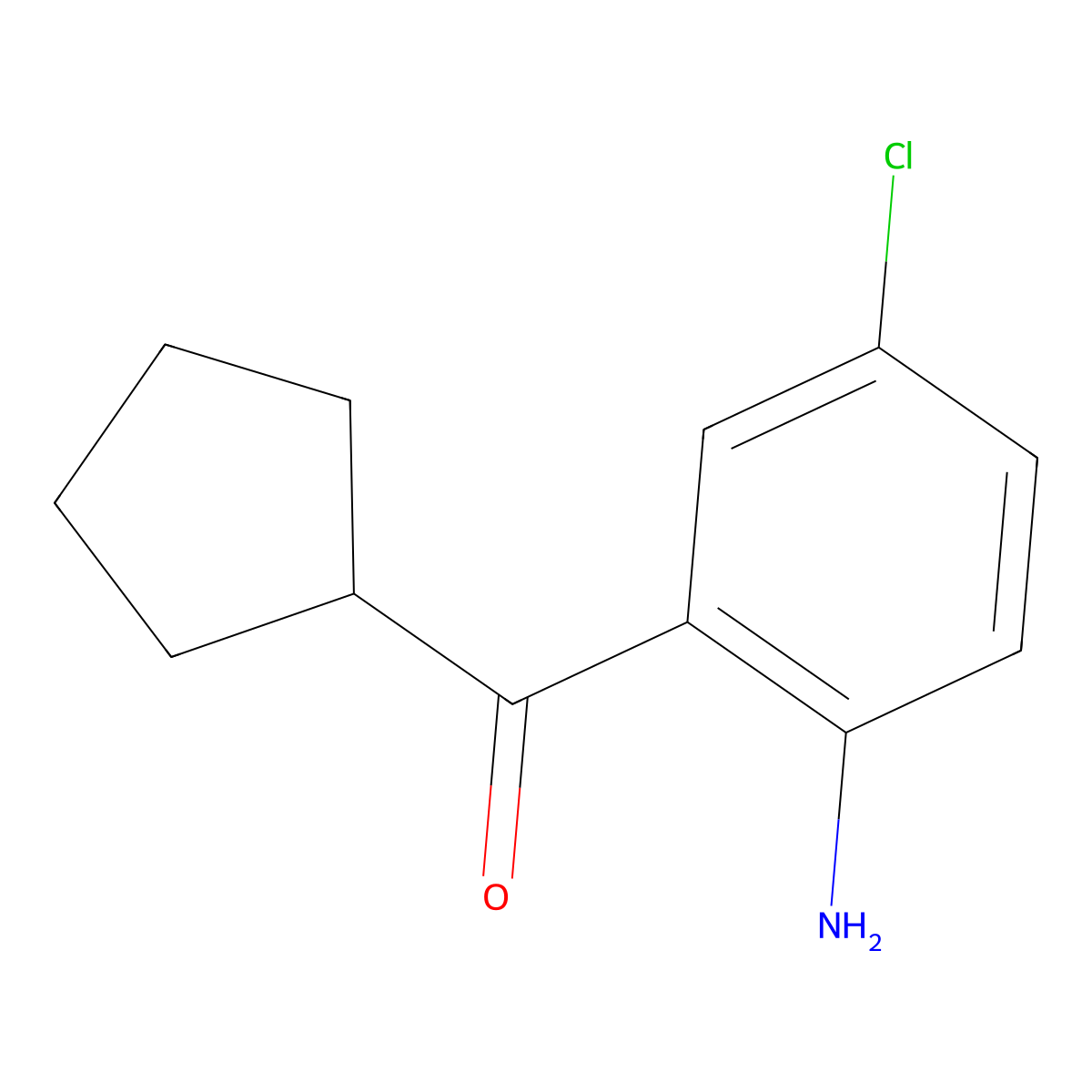 (2-Amino-5-chlorophenyl)(cyclopentyl)methanone molecular structure, CAS 1811-95-6
