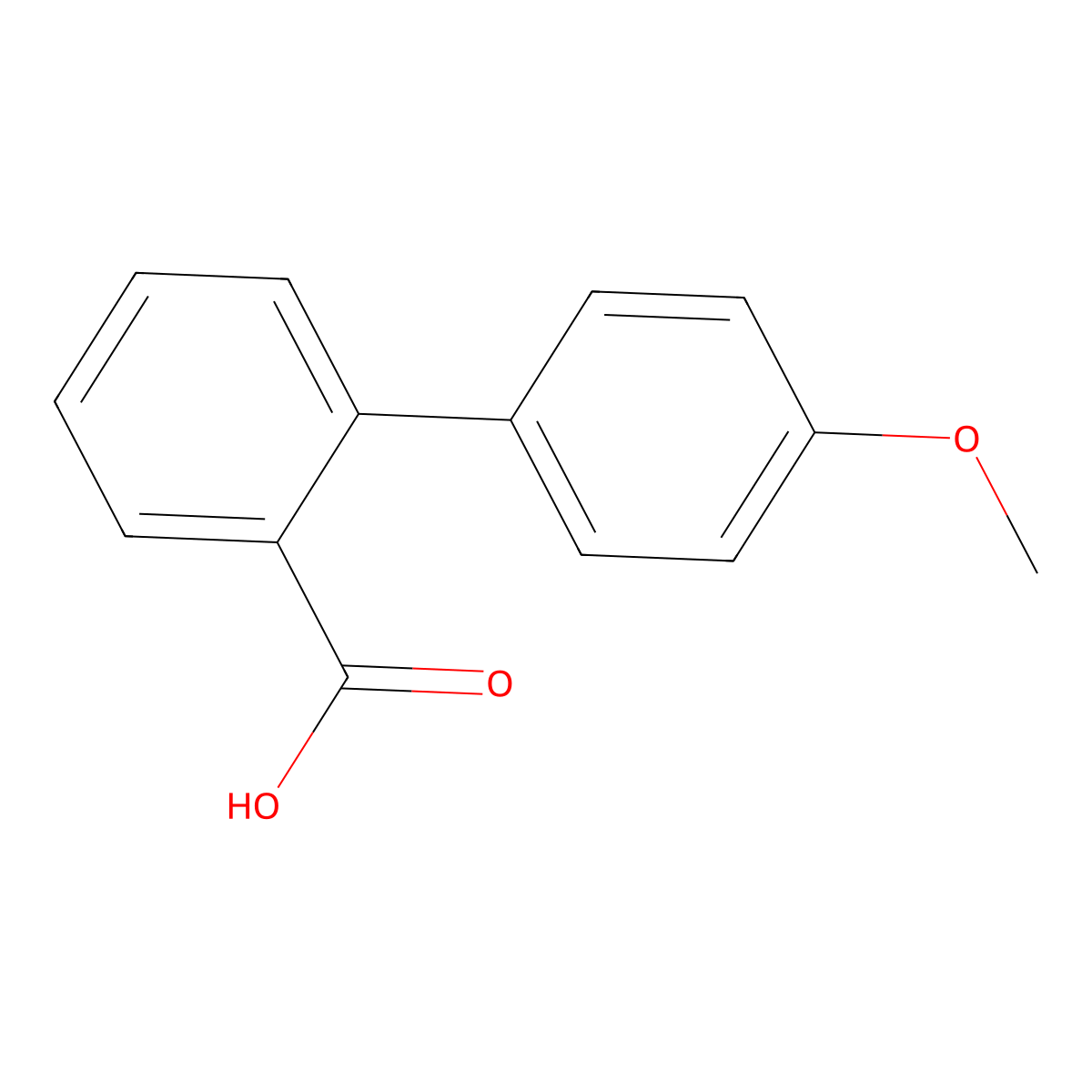 2-(4-Methoxyphenyl)benzoic acid molecular structure, CAS 18110-71-9