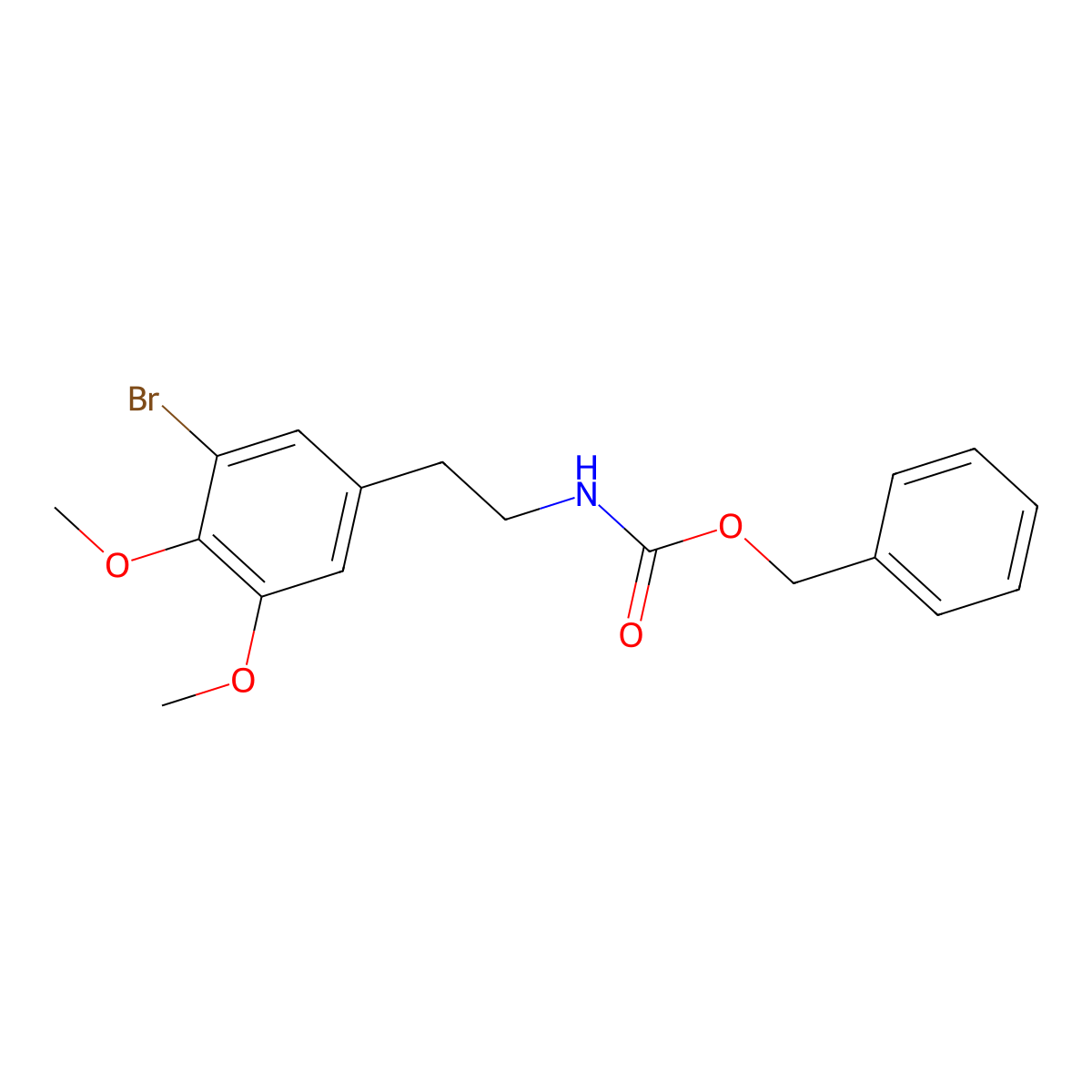 benzyl N-[2-(3-bromo-4,5-dimethoxyphenyl)ethyl]carbamate molecular structure, CAS 18110-79-7