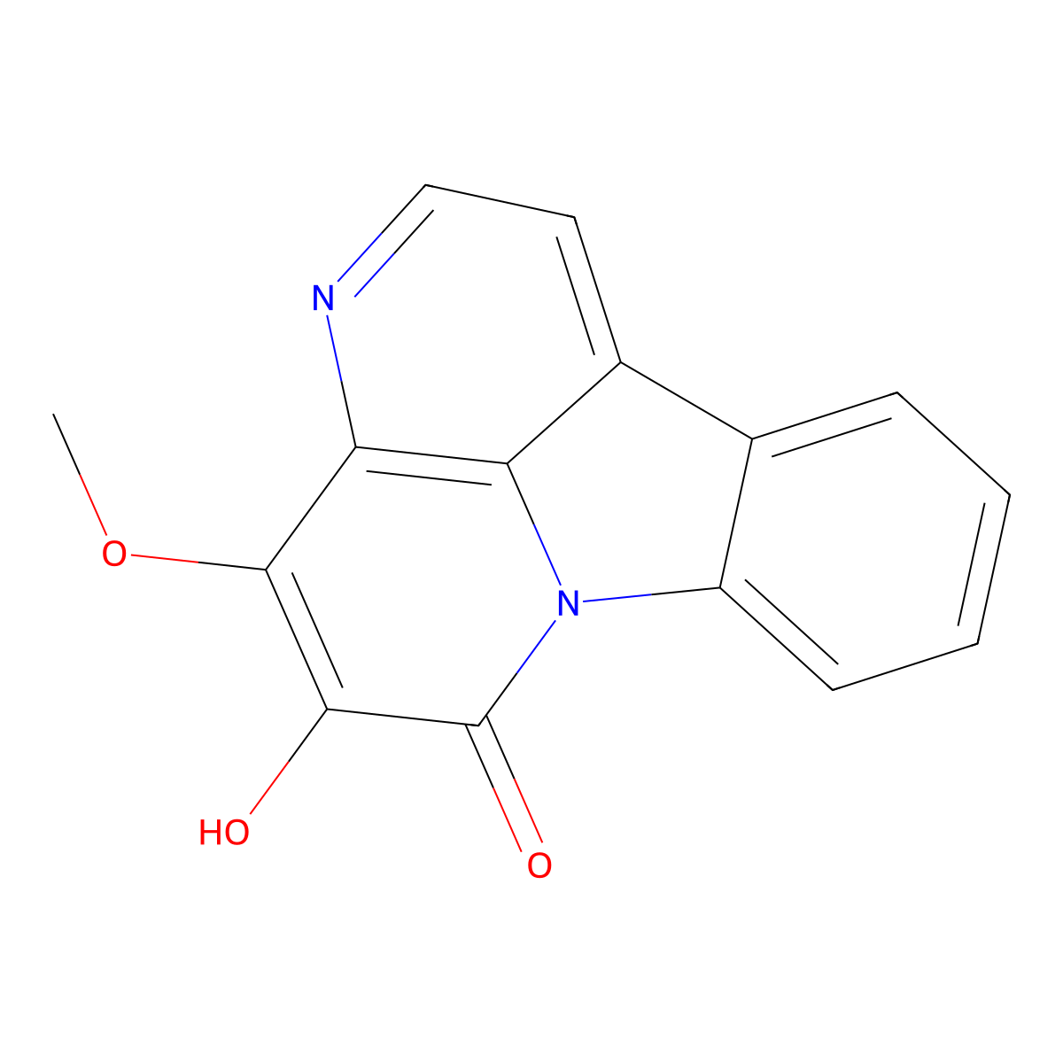 4-Methoxy-5-hydroxycanthin-6-one molecular structure, CAS 18110-86-6