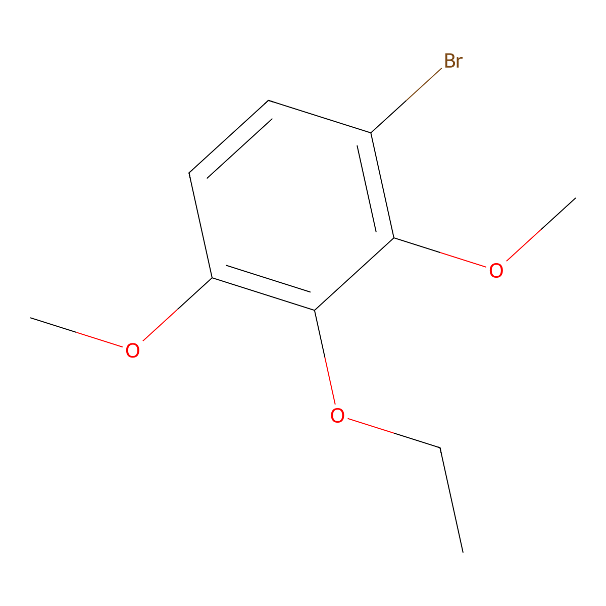 1-Bromo-3-ethoxy-2,4-dimethoxybenzene molecular structure, CAS 18111-35-8
