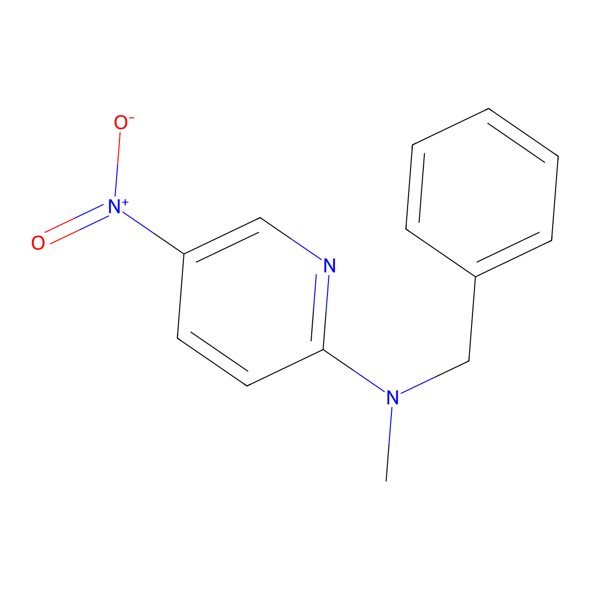 N-benzyl-N-methyl-5-nitropyridin-2-amine molecular structure, CAS 181114-66-9