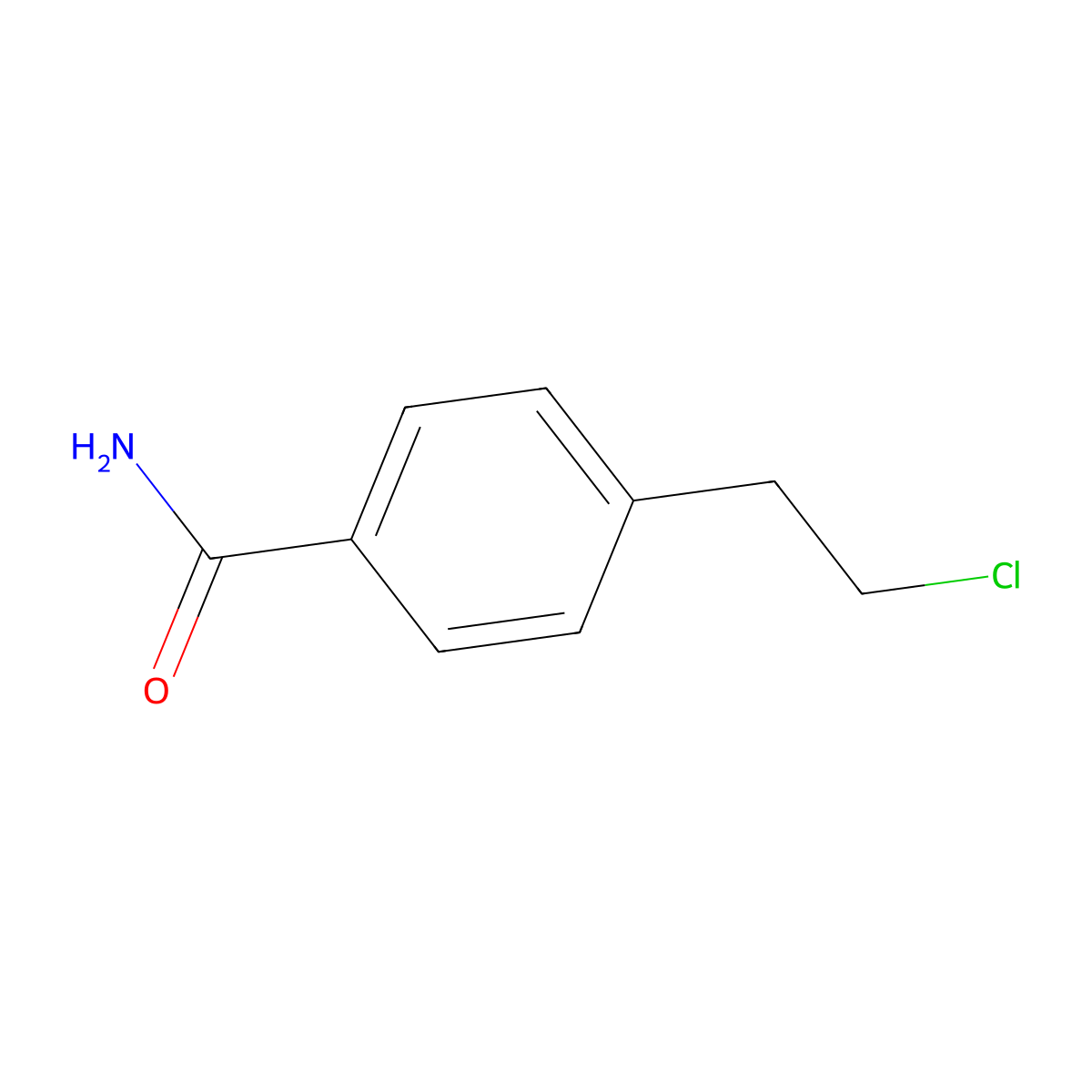 4-(2-Chloroethyl)benzamide molecular structure, CAS 181115-67-3