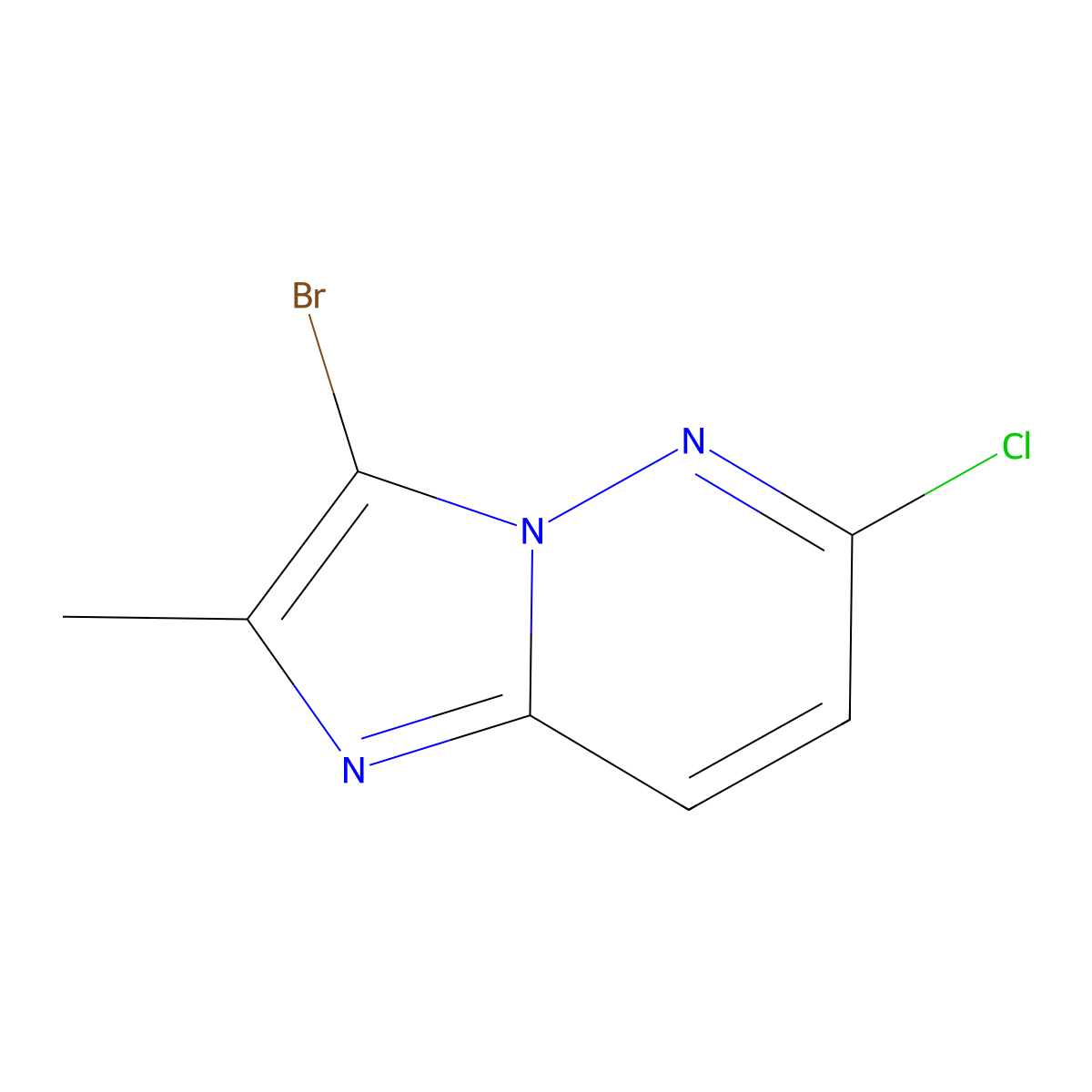 3-Bromo-6-chloro-2-methylimidazo[1,2-b]pyridazine molecular structure, CAS 18112-31-7