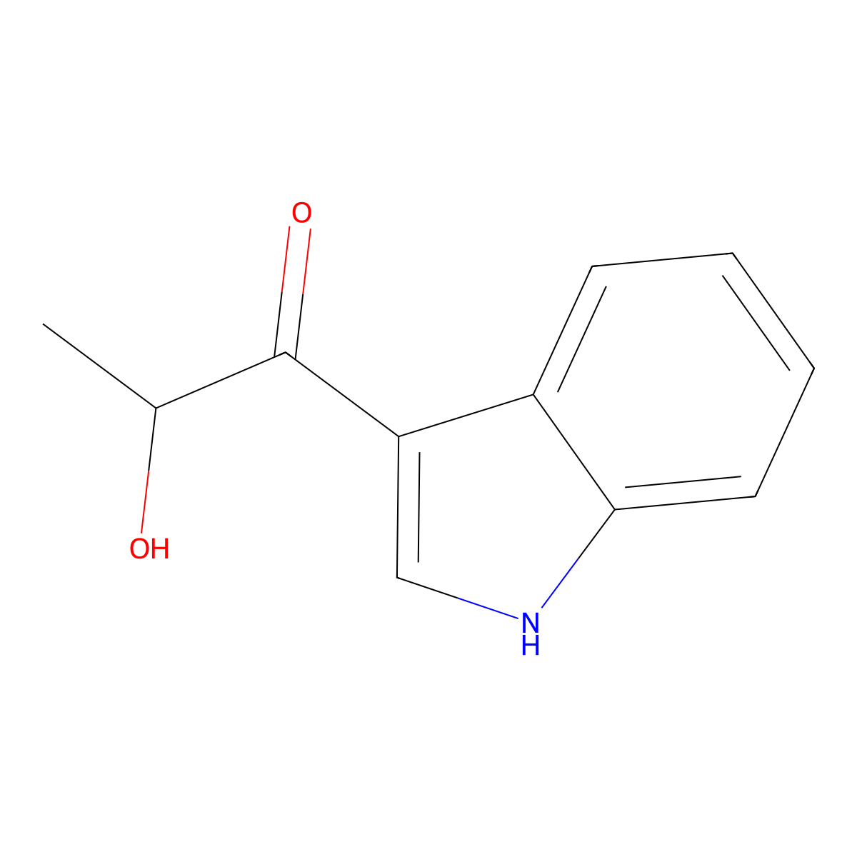 1-Propanone, 2-hydroxy-1-(1H-indol-3-yl)- molecular structure, CAS 18112-46-4