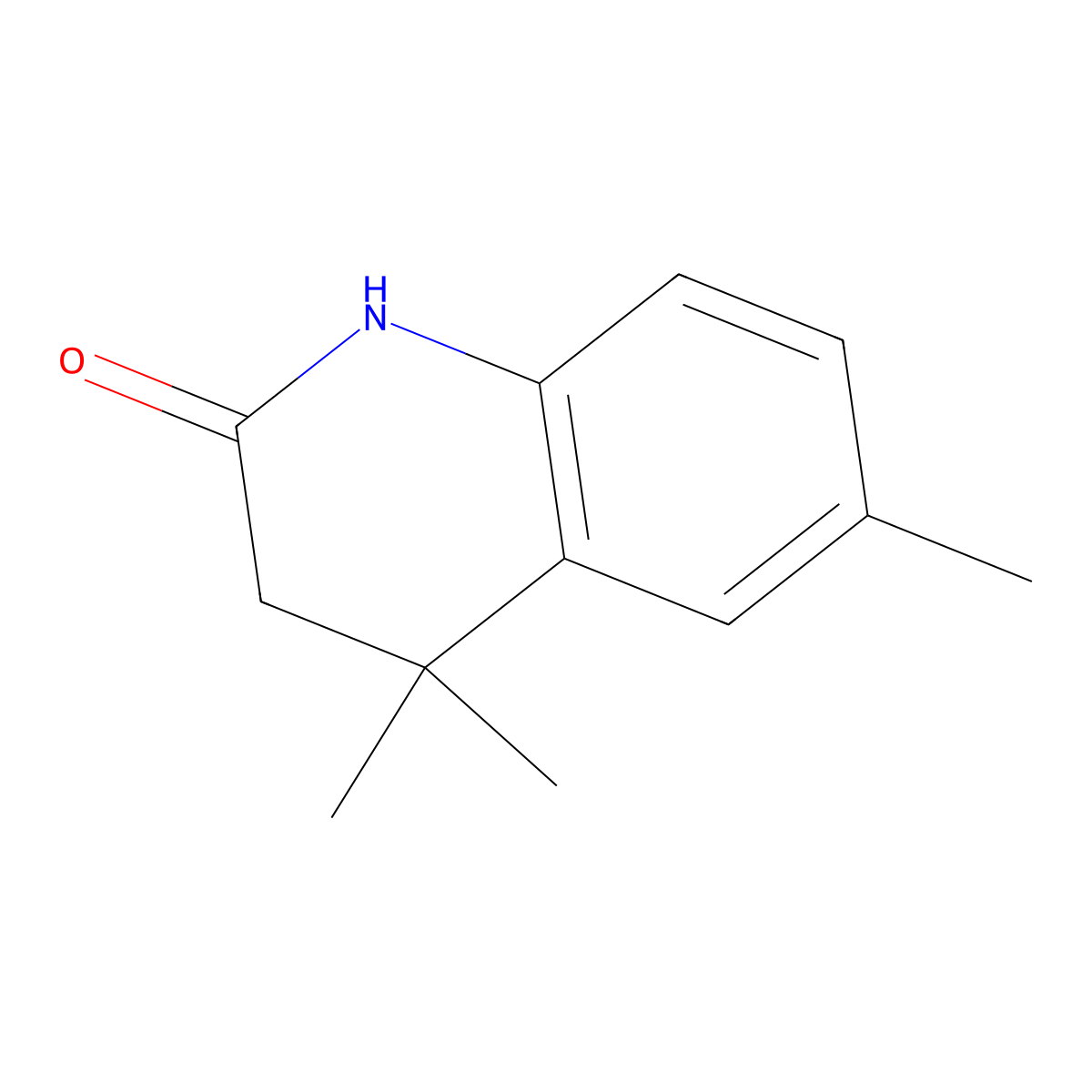 4,4,6-Trimethyl-3,4-dihydroquinolin-2(1H)-one molecular structure, CAS 181122-00-9