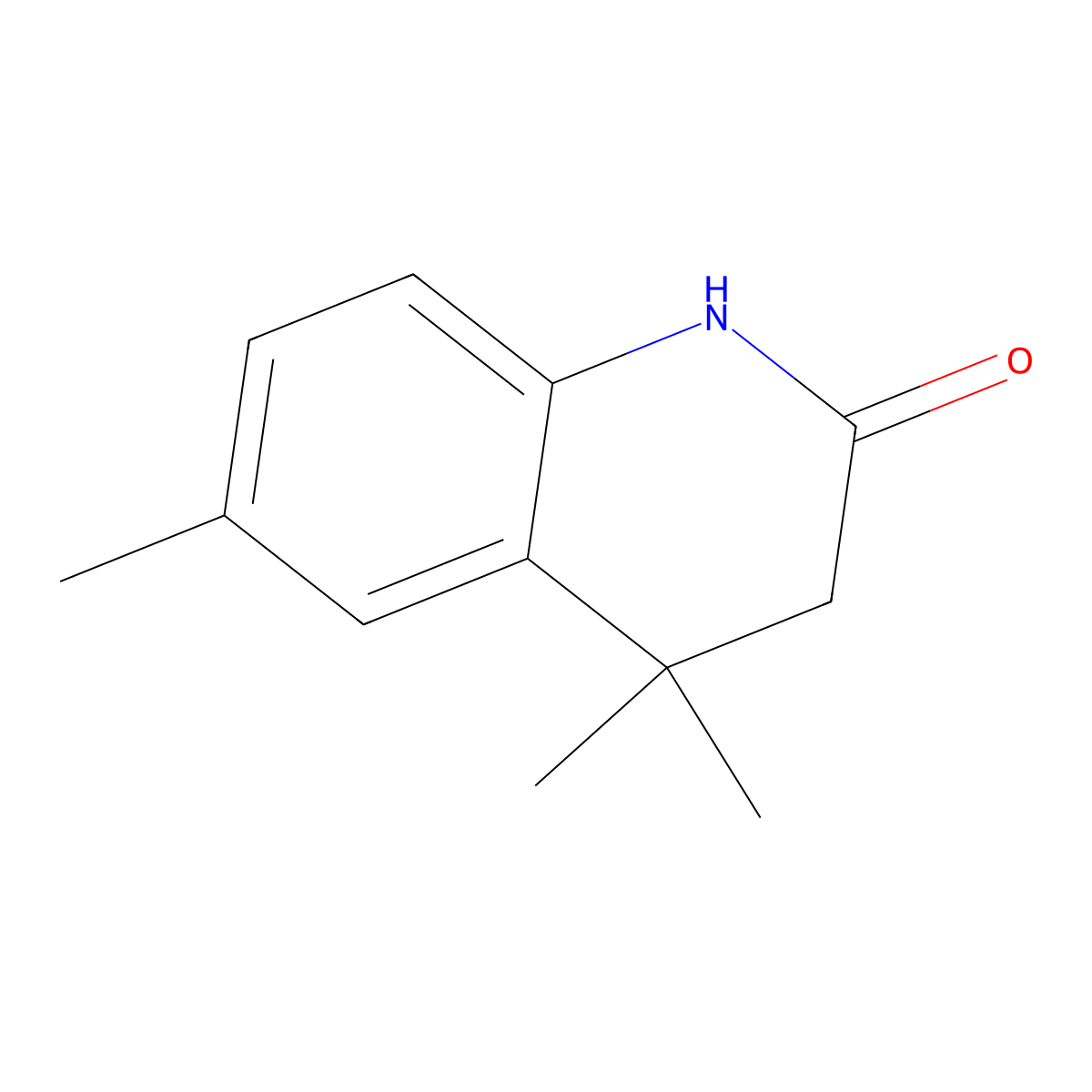 4,4,6-Trimethyl-3,4-dihydroquinolin-2(1H)-one molecular structure, CAS 181122-00-9