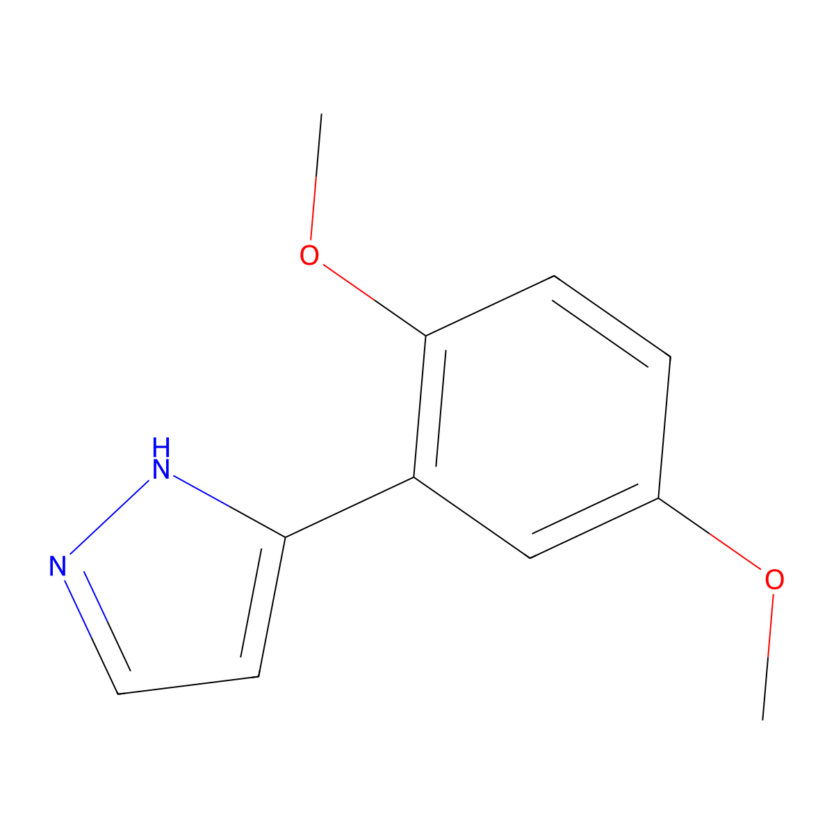 3-(2,5-Dimethoxyphenyl)-1H-Pyrazole molecular structure, CAS 181122-45-2