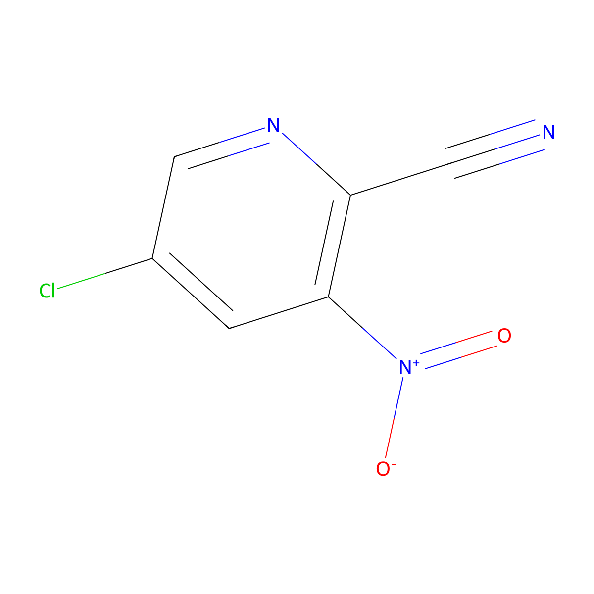 5-Chloro-3-nitropyridine-2-carbonitrile molecular structure, CAS 181123-11-5