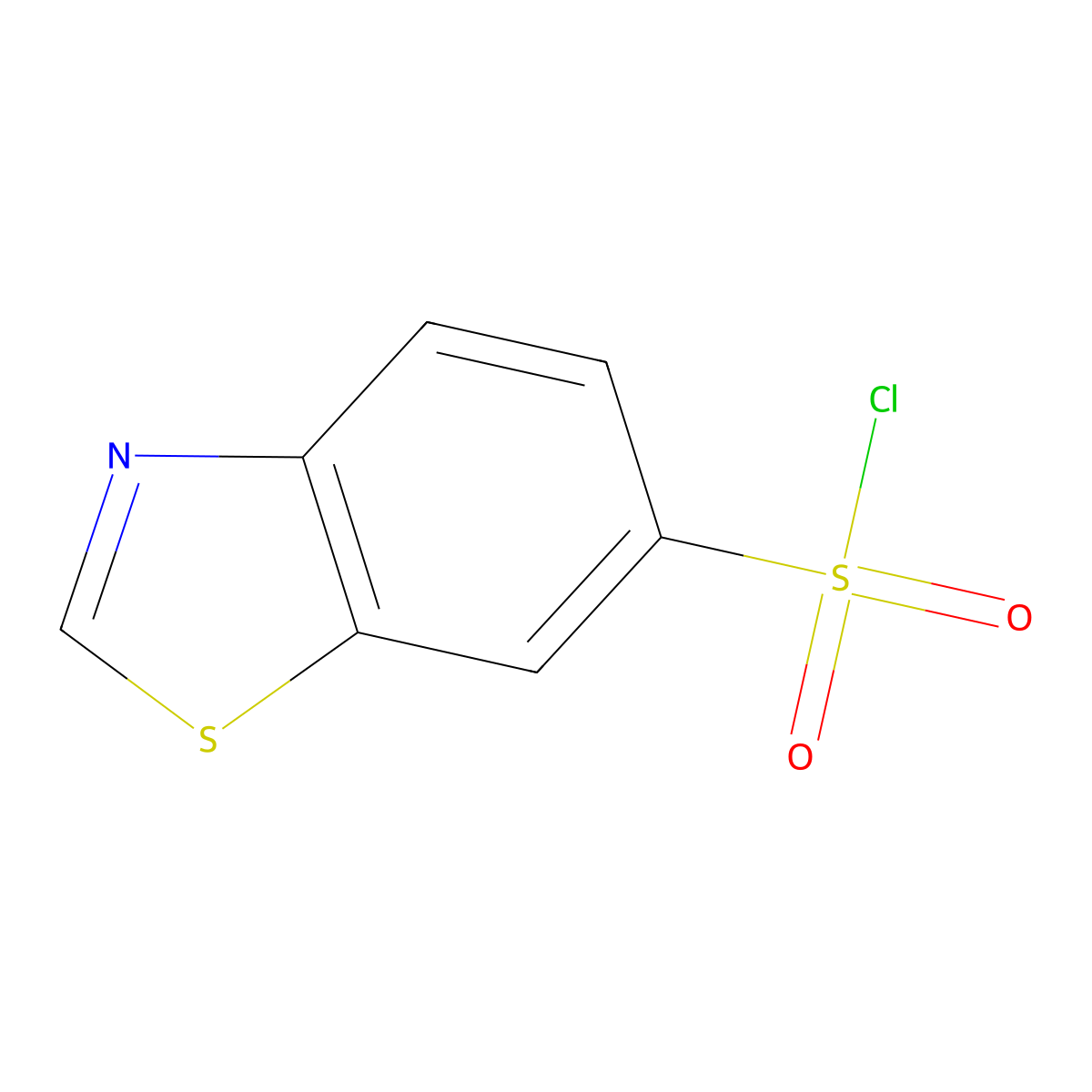 1,3-Benzothiazole-6-sulfonyl chloride molecular structure, CAS 181124-40-3