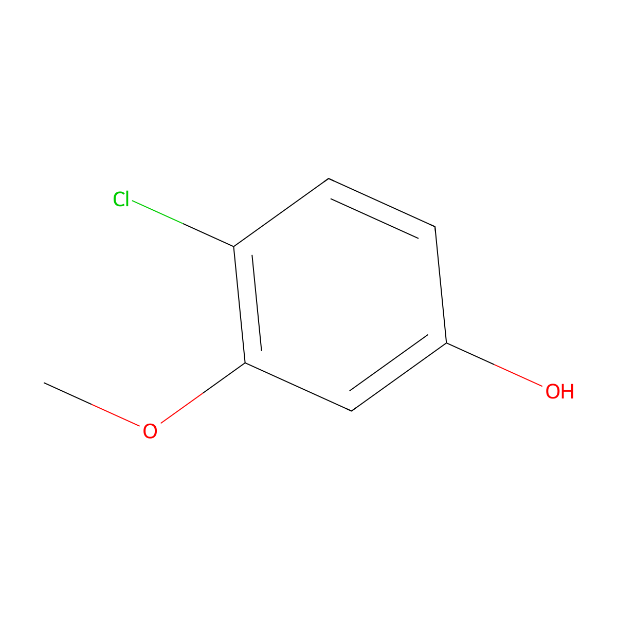 4-Chloro-3-methoxyphenol molecular structure, CAS 18113-07-0