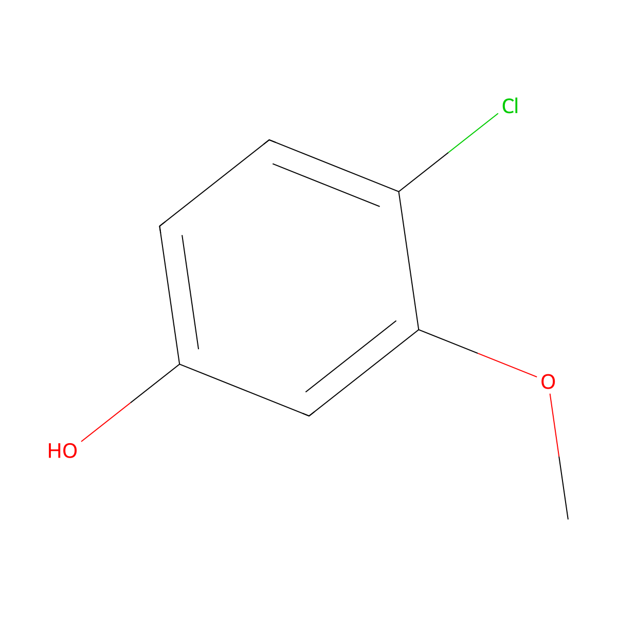 4-Chloro-3-methoxyphenol molecular structure, CAS 18113-07-0