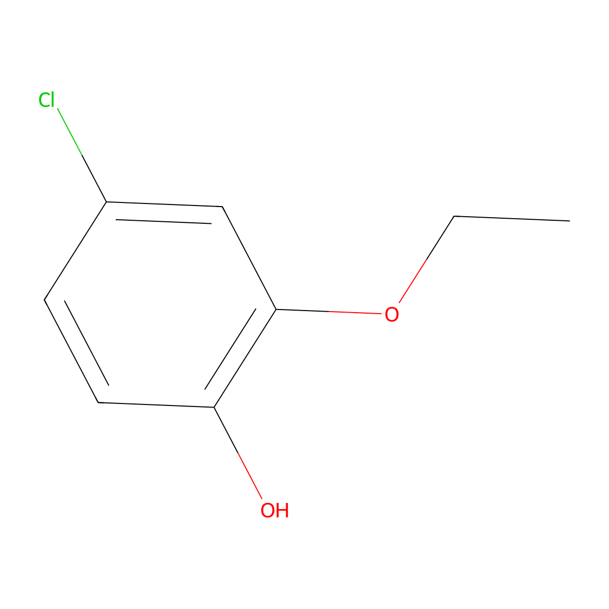4-Chloro-2-ethoxyphenol molecular structure, CAS 18113-10-5