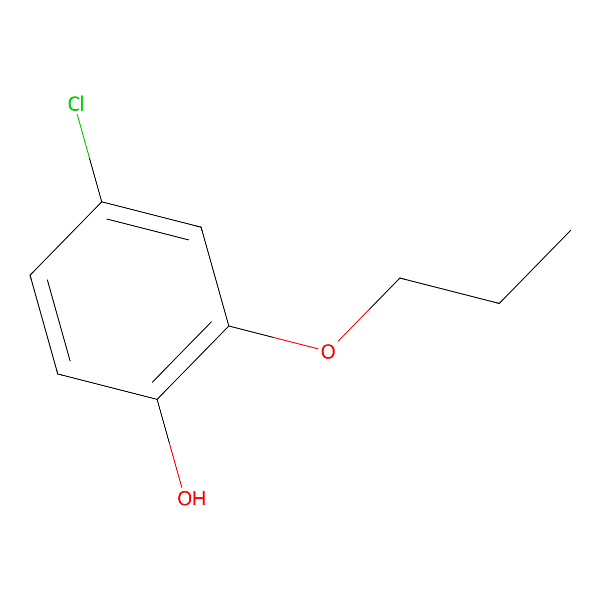 4-Chloro-2-propoxyphenol molecular structure, CAS 18113-11-6