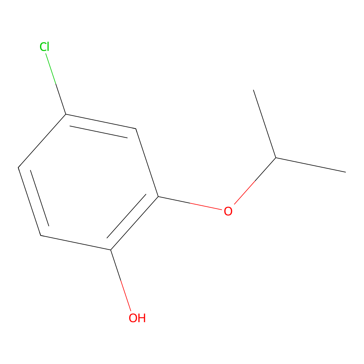 4-Chloro-2-(propan-2-yloxy)phenol molecular structure, CAS 18113-12-7