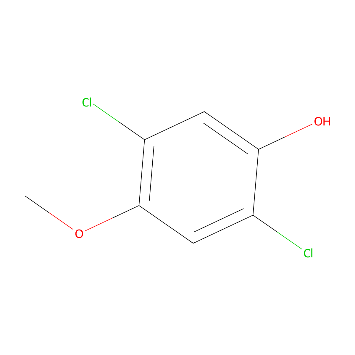 2,5-Dichloro-4-methoxyphenol molecular structure, CAS 18113-14-9