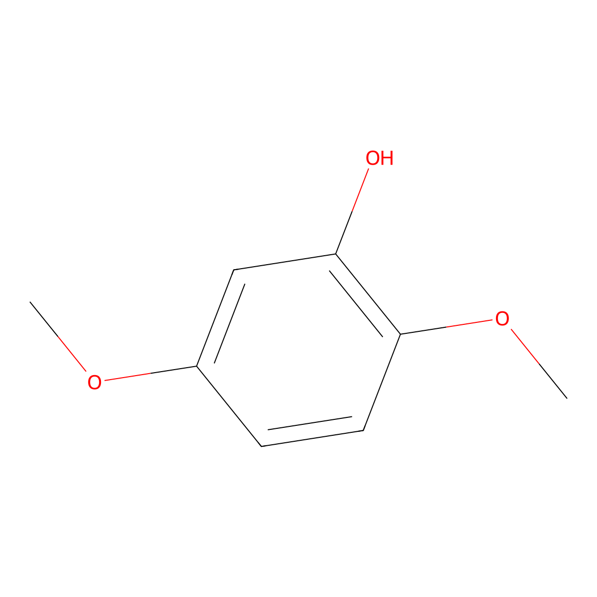2,5-Dimethoxyphenol molecular structure, CAS 18113-18-3
