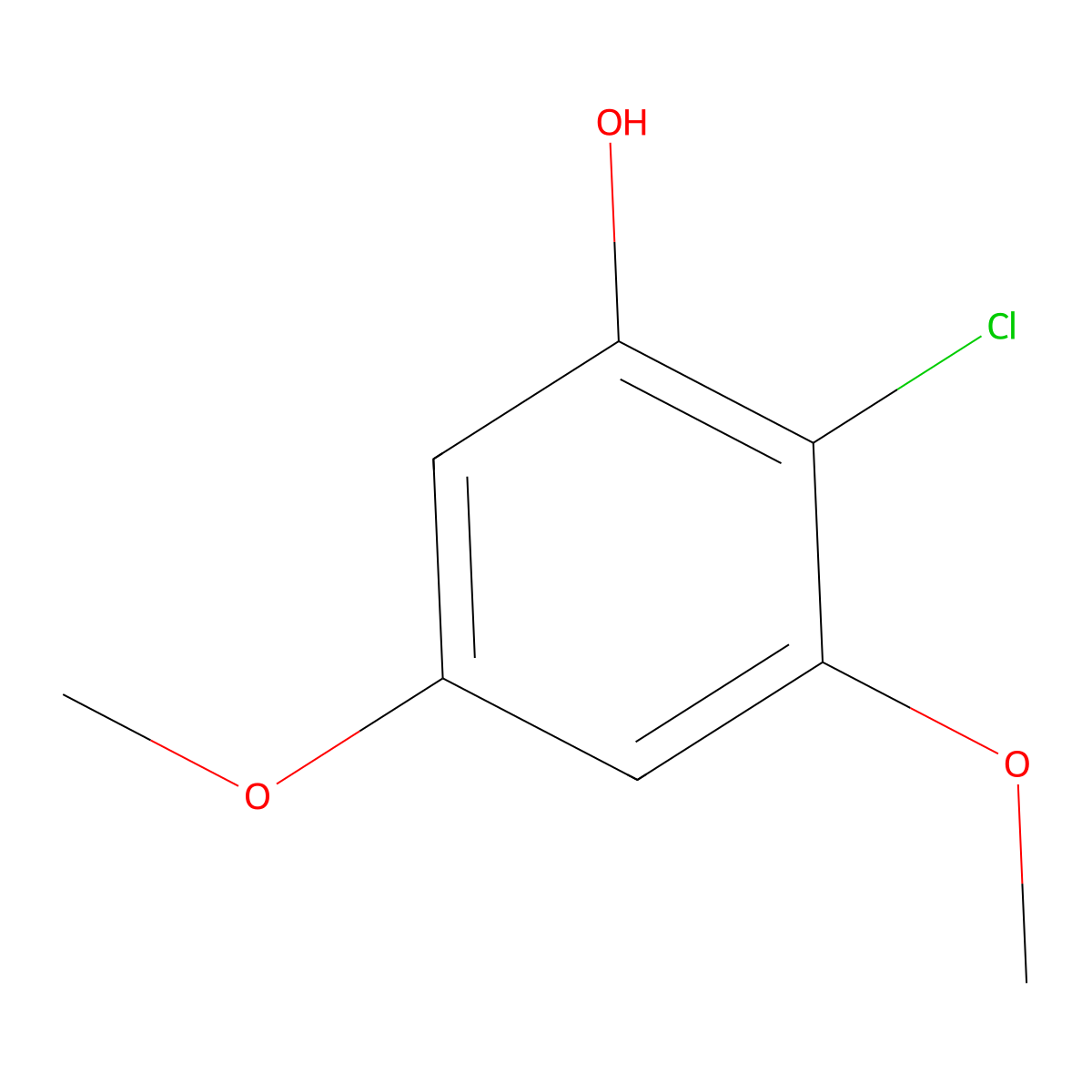 2-Chloro-3,5-dimethoxyphenol molecular structure, CAS 18113-21-8