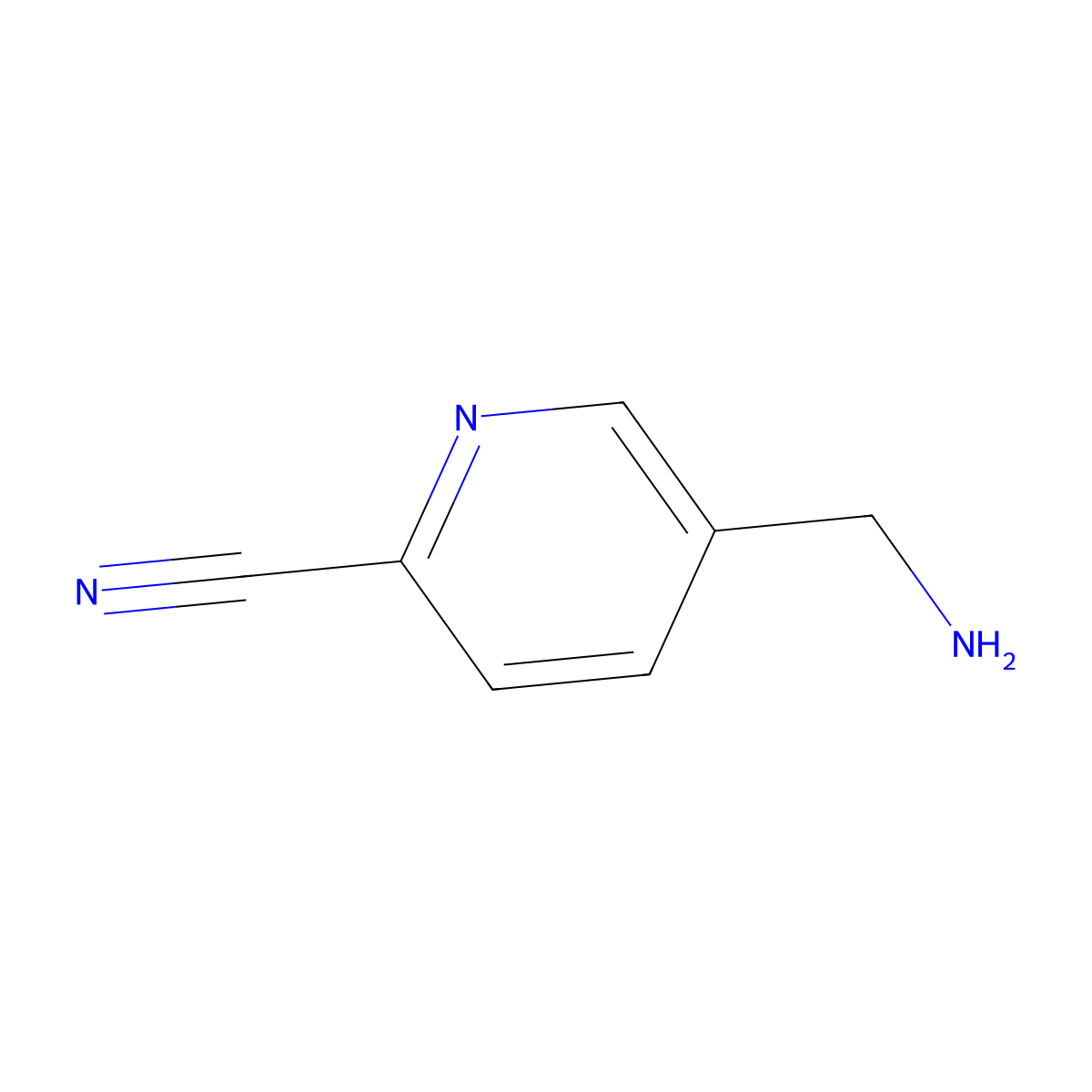 5-(Aminomethyl)picolinonitrile molecular structure, CAS 181130-14-3