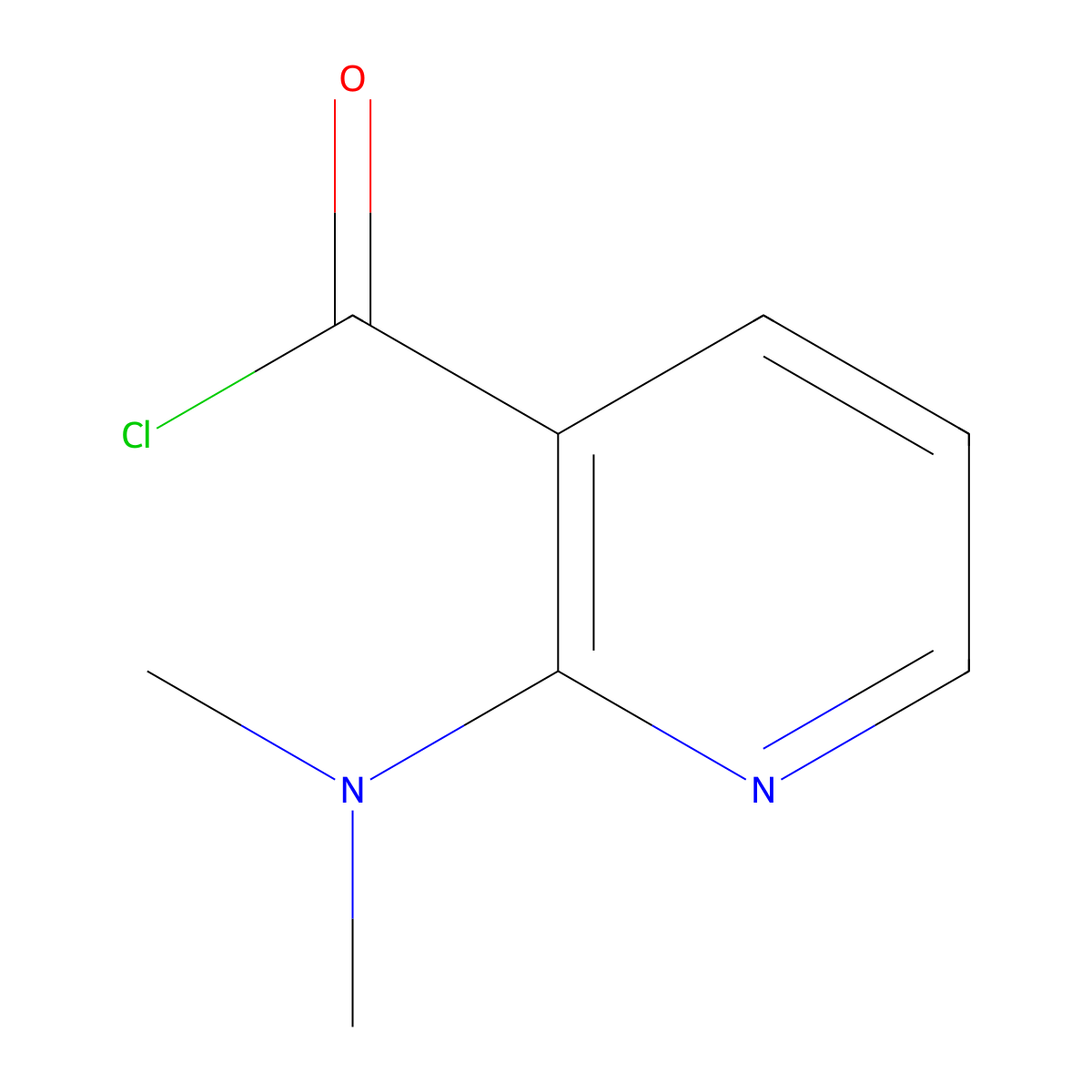 2-(diMethylaMino)pyridine-3-carbonyl chloride molecular structure, CAS 181132-78-5