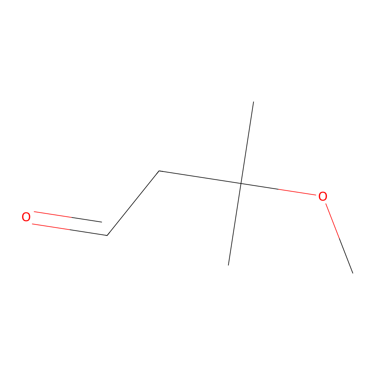 3-Methoxy-3-methylbutanal molecular structure, CAS 181134-54-3