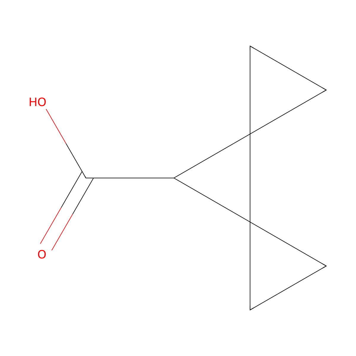 Dispiro[2.0.2^{4}.1^{3}]heptane-7-carboxylic acid molecular structure, CAS 181134-66-7