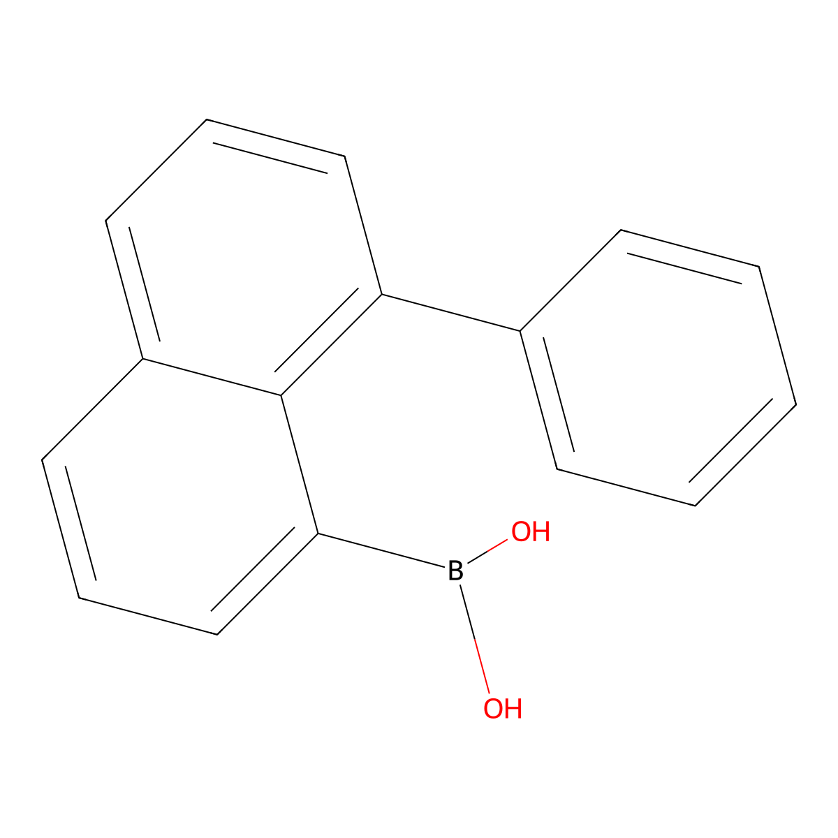 8-Phenyl-1-naphthalenyl boronic acid molecular structure, CAS 181135-36-4