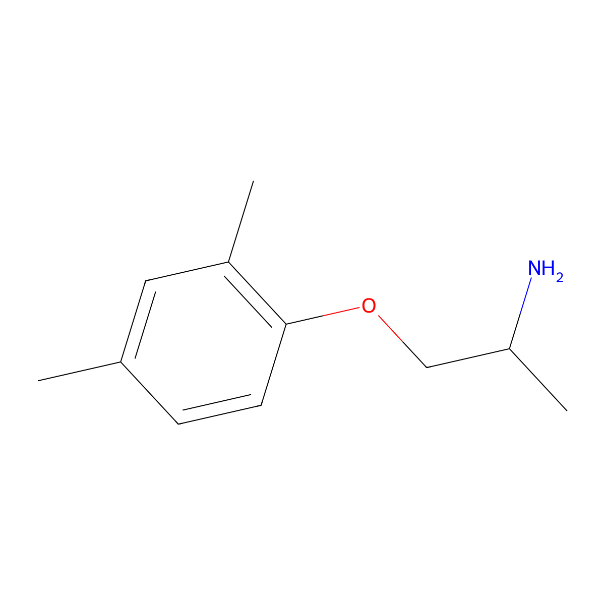 (R)-1-(2,4-dimethylphenoxy)propan-2-amine molecular structure, CAS 181141-07-1