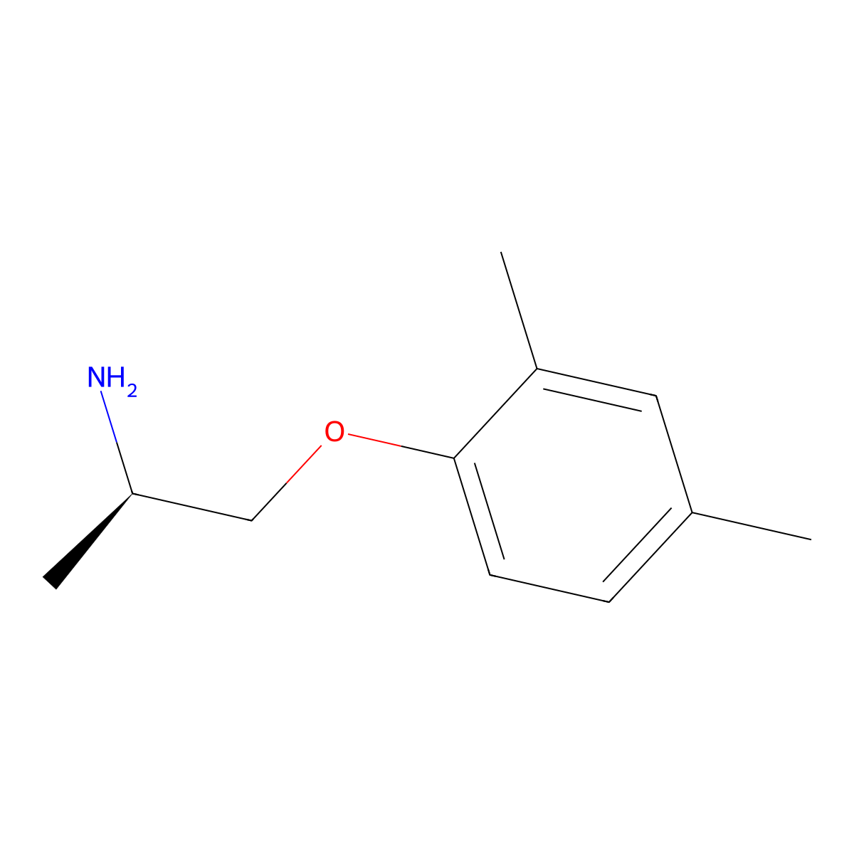 (R)-1-(2,4-dimethylphenoxy)propan-2-amine molecular structure, CAS 181141-07-1