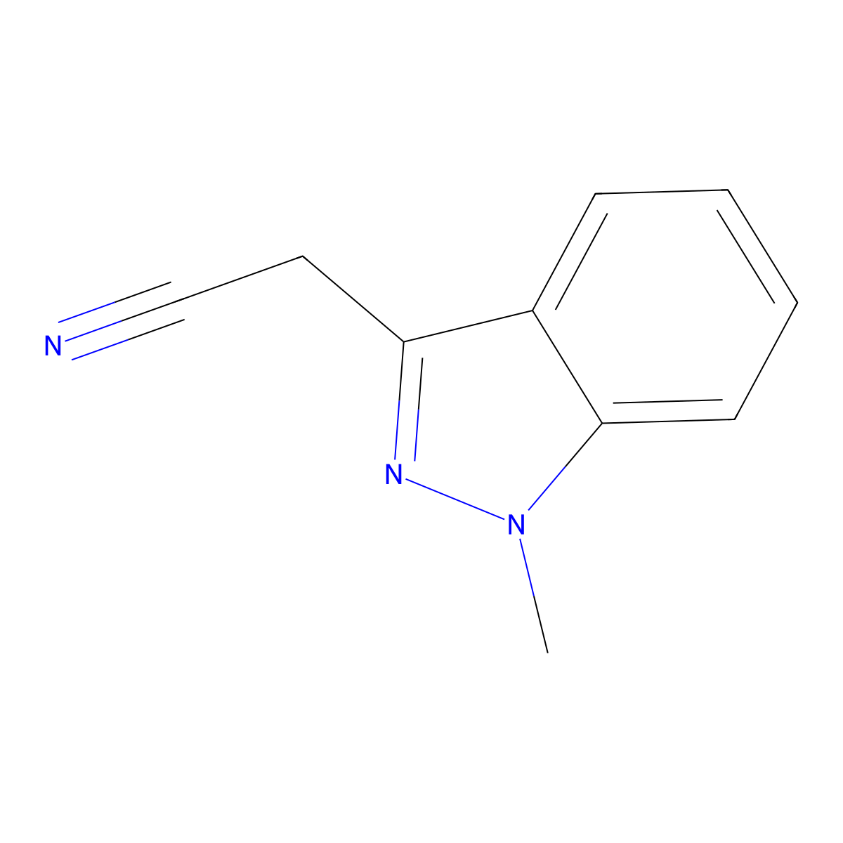 2-(1-methyl-1H-indazol-3-yl)acetonitrile molecular structure, CAS 181144-24-1