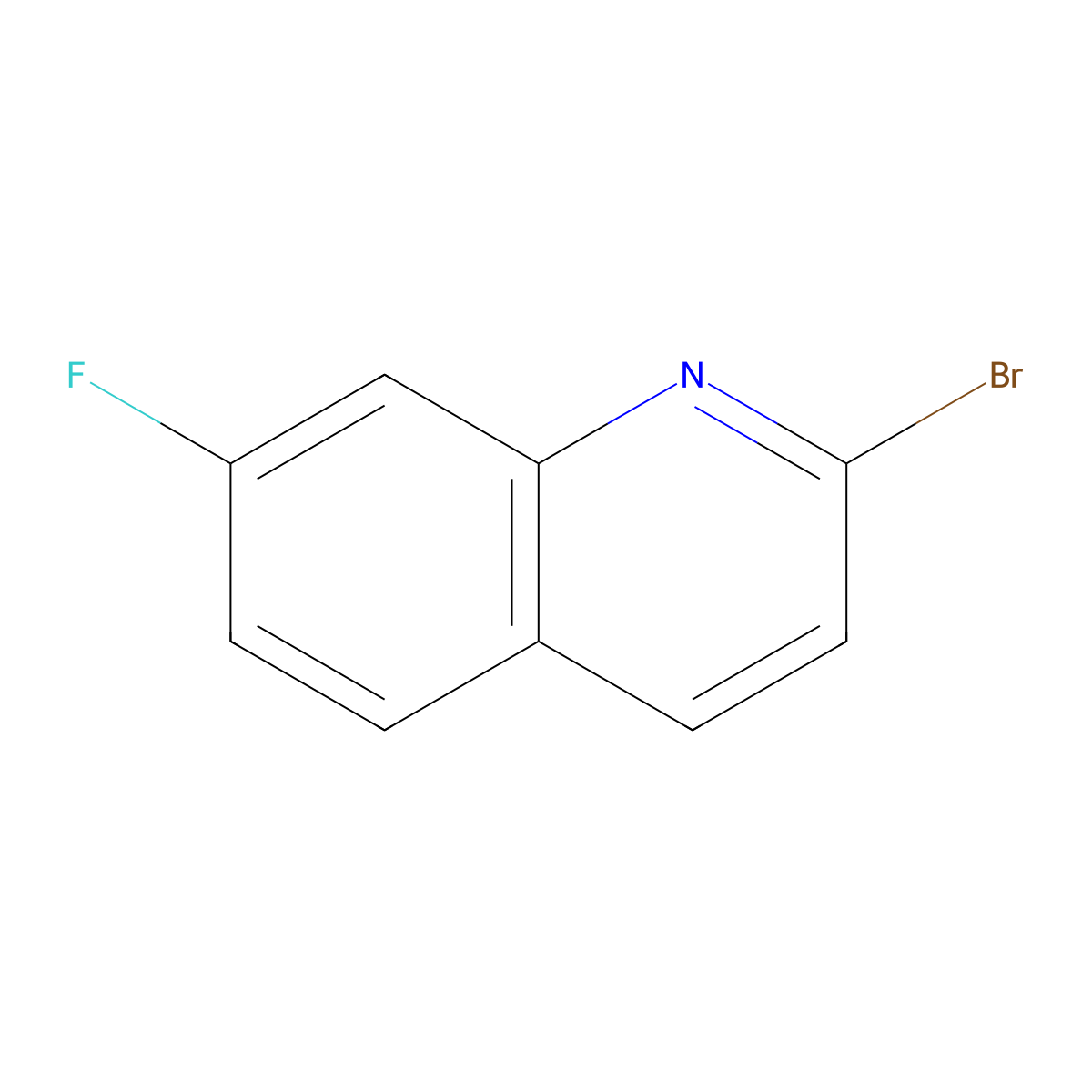 2-Bromo-7-fluoroquinoline molecular structure, CAS 181147-94-4