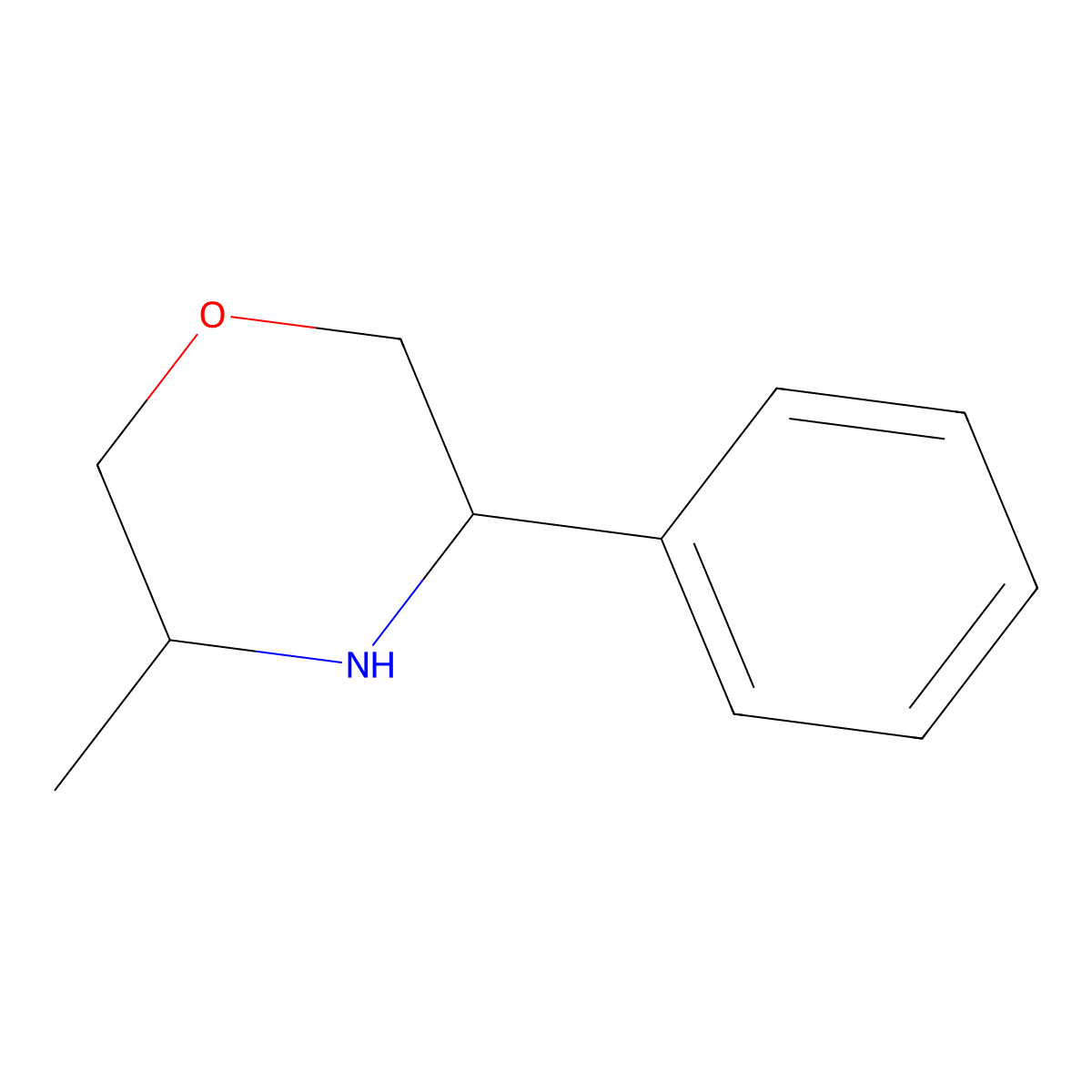 (3R,5S)-3-methyl-5-phenylmorpholine molecular structure, CAS 1811515-75-9