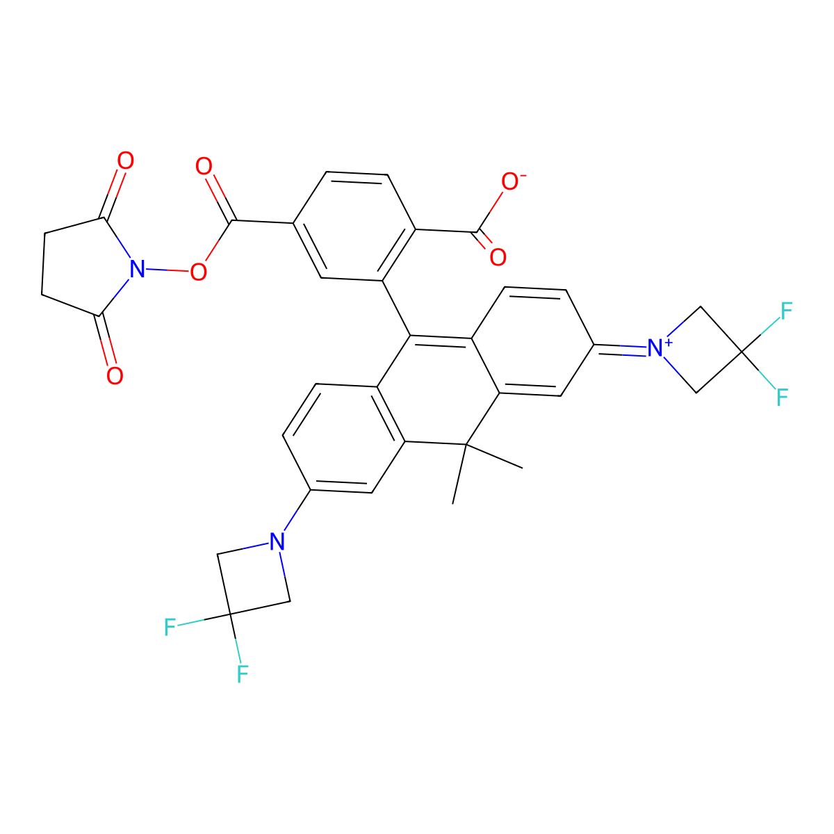 Janelia Fluor 585, SE molecular structure, CAS 1811539-88-4