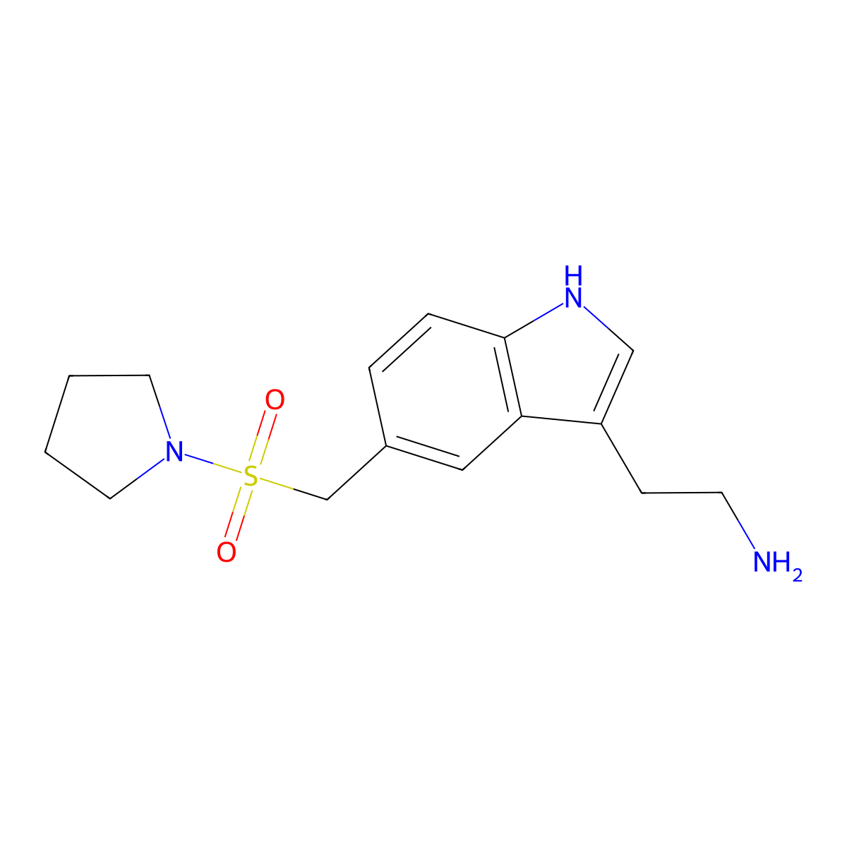 Didesmethyl almotriptan molecular structure, CAS 181178-24-5