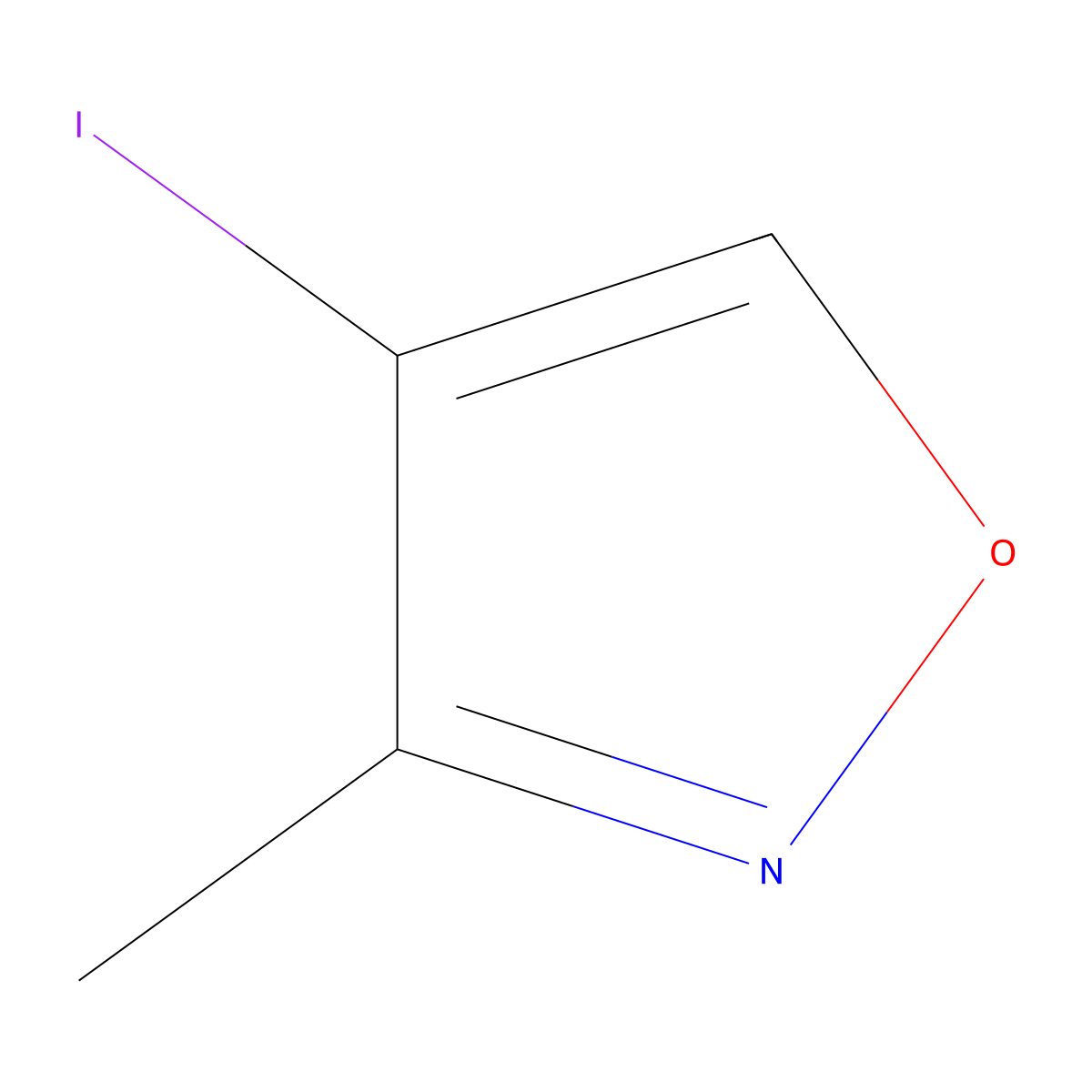 4-Iodo-3-methylisoxazole molecular structure, CAS 181178-86-9