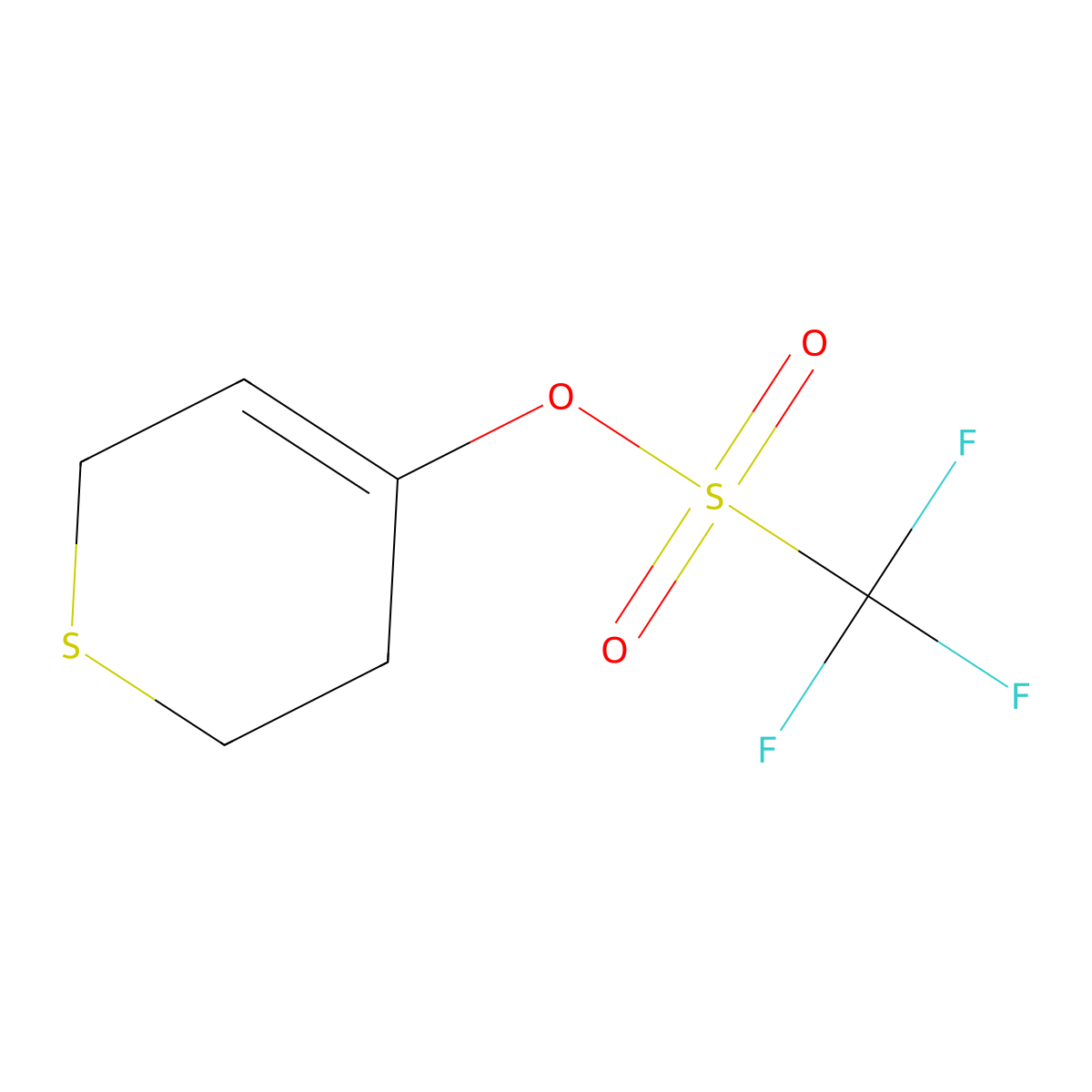 3,6-Dihydro-2H-thiopyran-4-yl trifluoromethanesulfonate molecular structure, CAS 181180-42-7