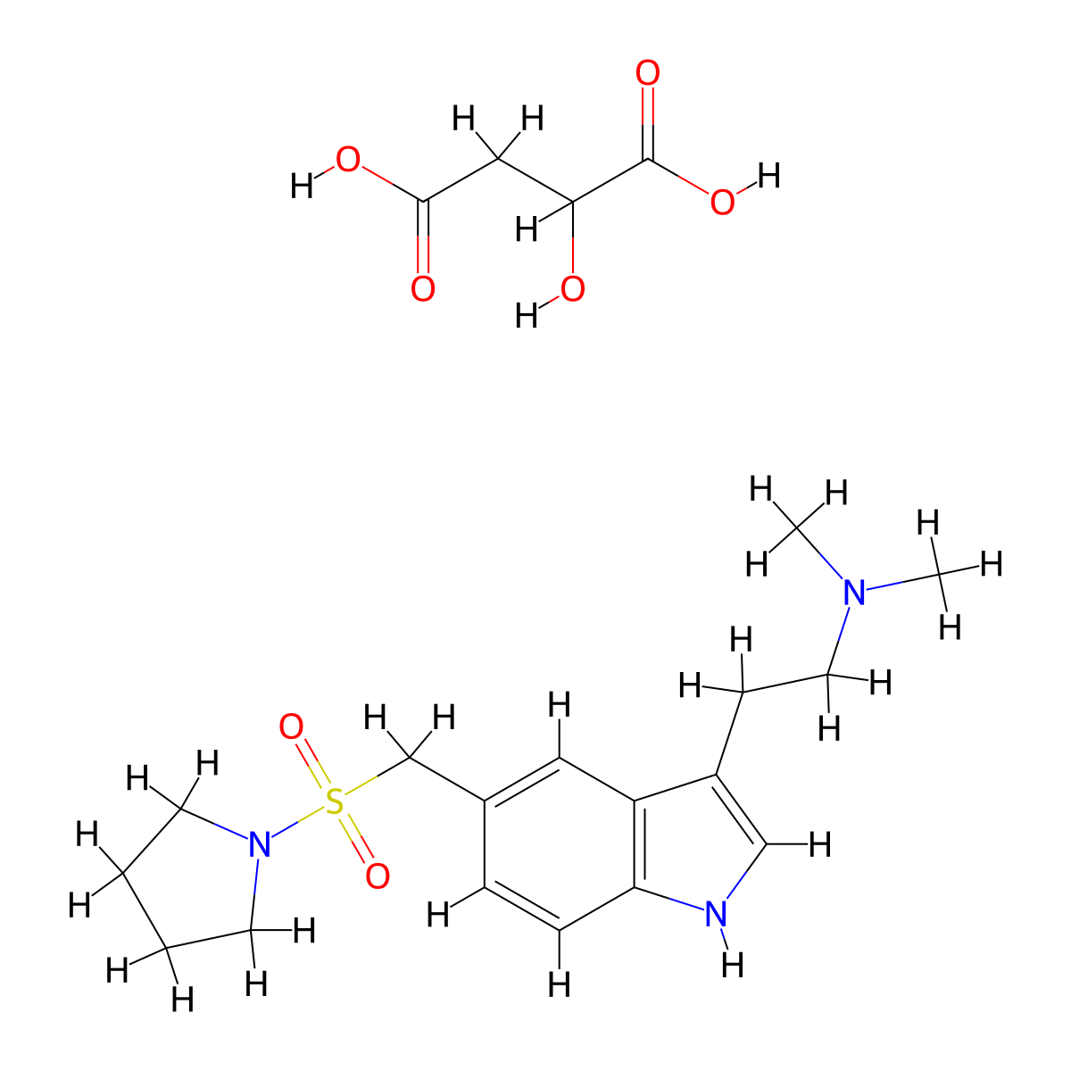 Almotriptan Malate molecular structure, CAS 181183-52-8