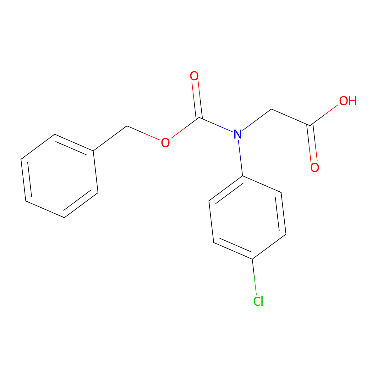 2-{[(Benzyloxy)carbonyl](4-chlorophenyl)amino}acetic acid molecular structure, CAS 181183-71-1