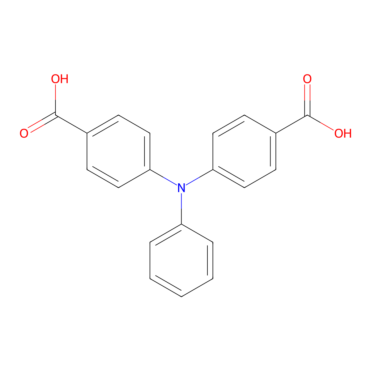 4,4'-(Phenylazanediyl)dibenzoic acid molecular structure, CAS 181188-86-3