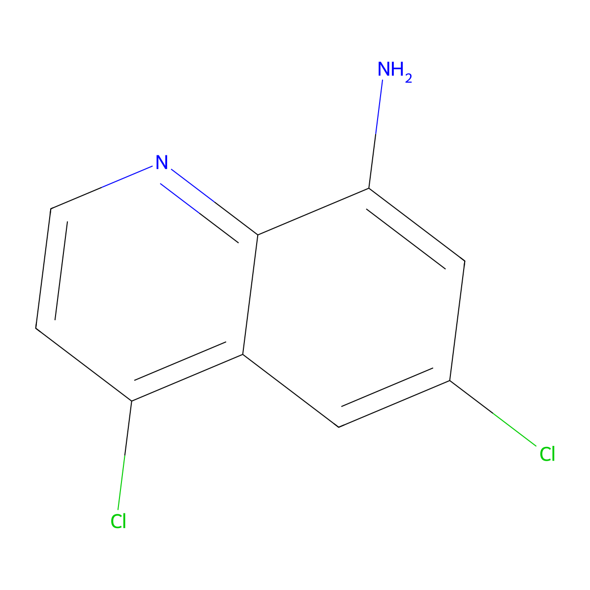 4,6-Dichloroquinolin-8-amine molecular structure, CAS 181189-00-4