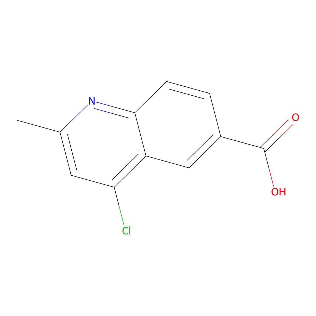 4-Chloro-2-methylquinoline-6-carboxylic acid molecular structure, CAS 181189-02-6