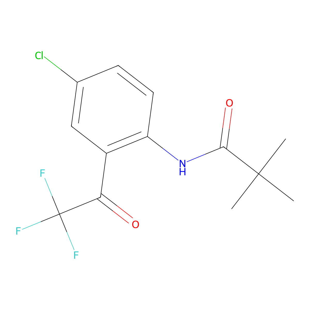N-[4-Chloro-2-(2,2,2-trifluoroacetyl)phenyl]-2,2-dimethylpropanamide molecular structure, CAS 181190-33-0