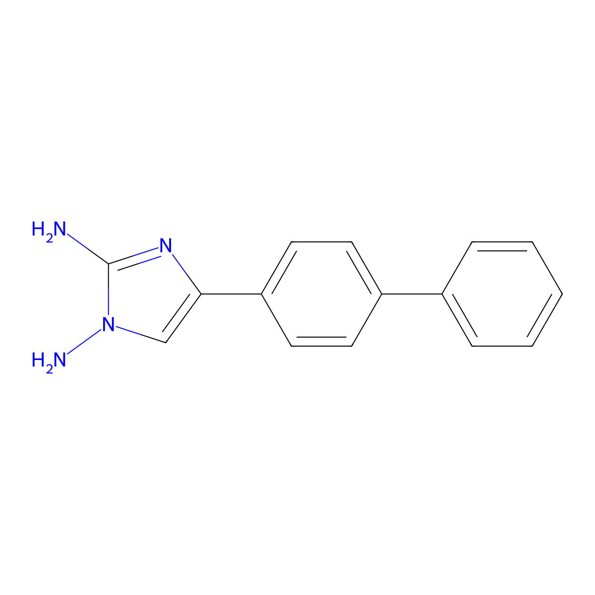 4-(4-Phenylphenyl)imidazole-1,2-diamine molecular structure, CAS 181190-42-1