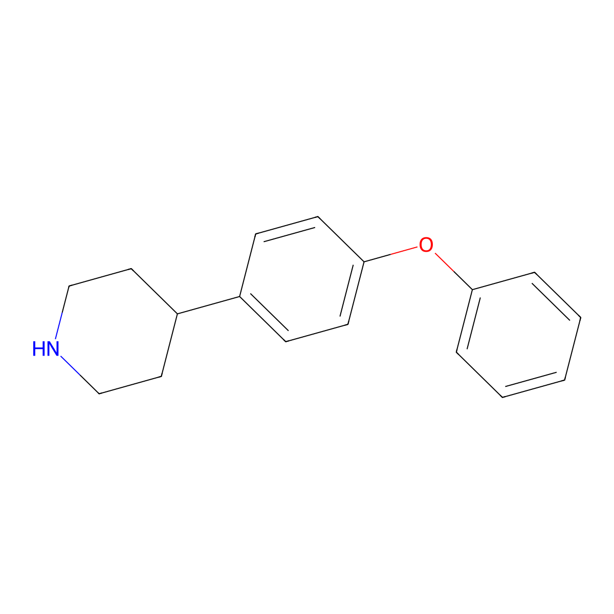 4-(4-Phenoxyphenyl)piperidine molecular structure, CAS 181207-55-6