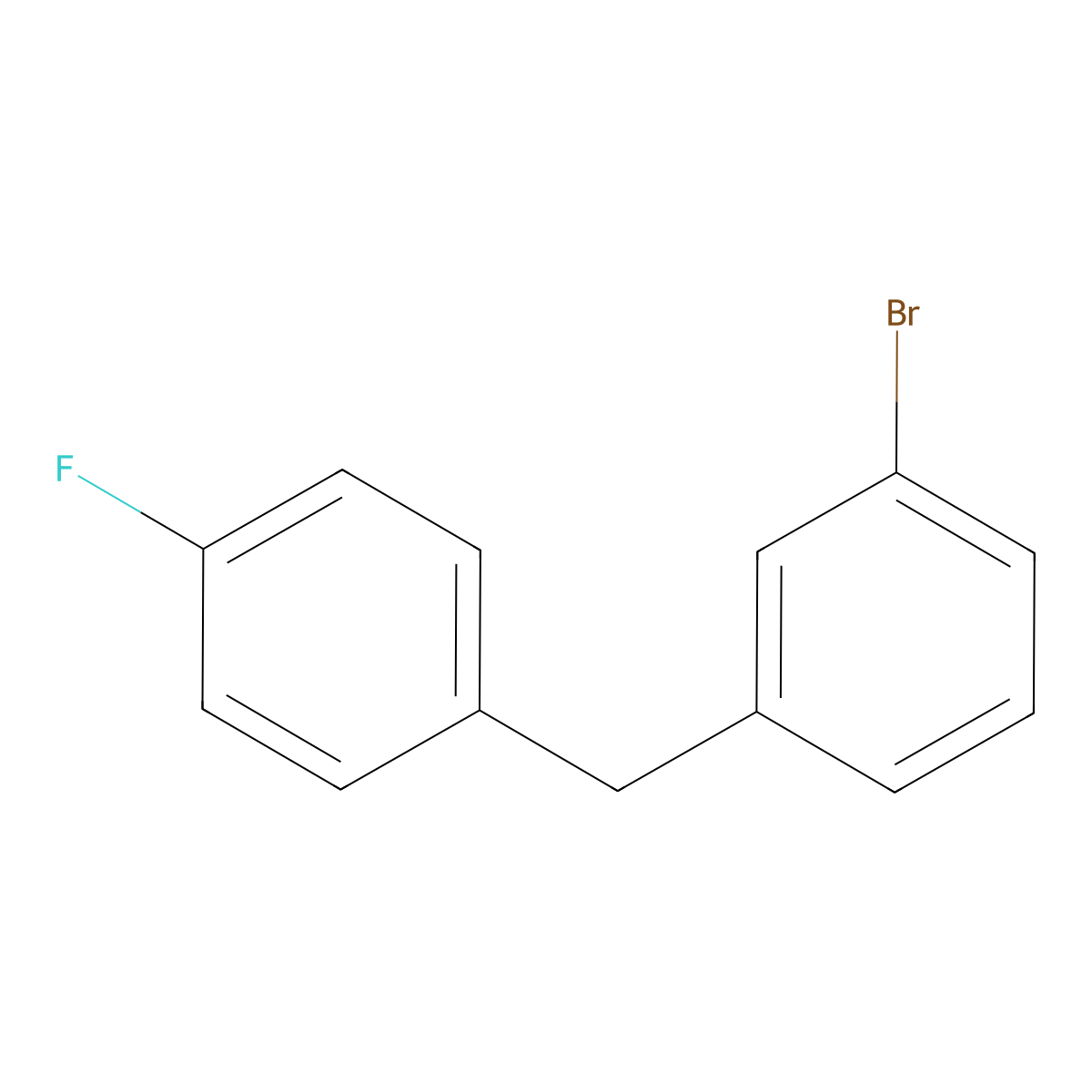 Benzene, 1-bromo-3-[(4-fluorophenyl)methyl]- molecular structure, CAS 181207-67-0