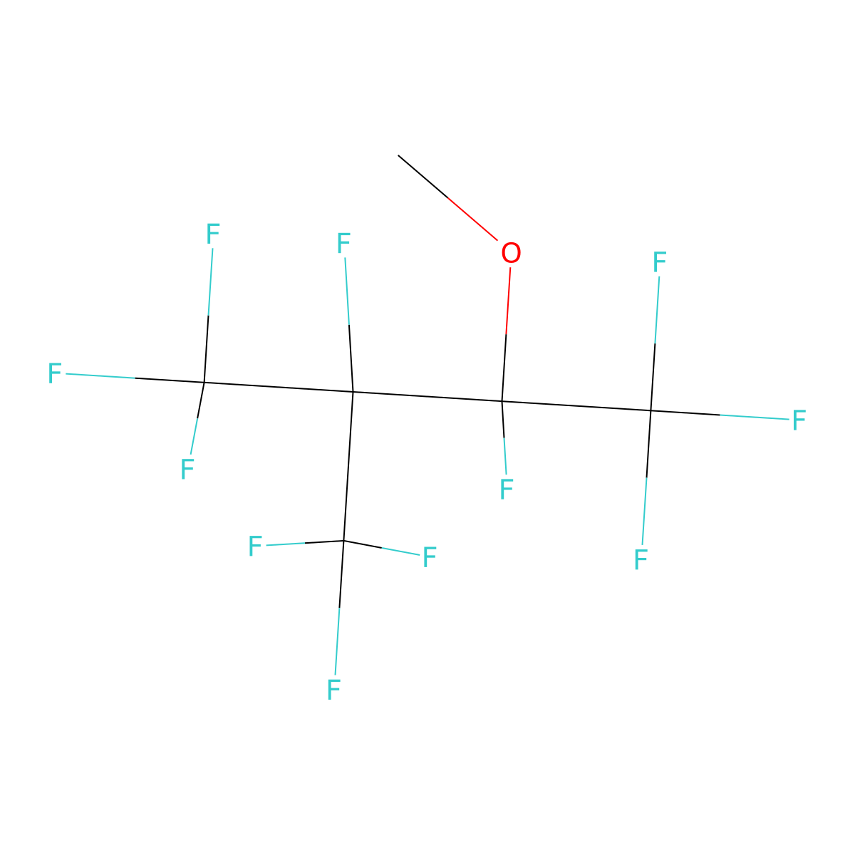 1,1,1,2,3,4,4,4-Octafluoro-2-methoxy-3-(trifluoromethyl)butane molecular structure, CAS 181214-73-3