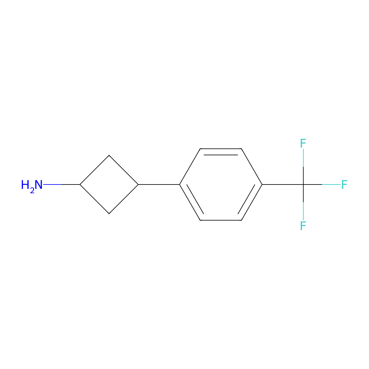cis-3-[4-(Trifluoromethyl)phenyl]cyclobutanamine molecular structure, CAS 1812174-93-8