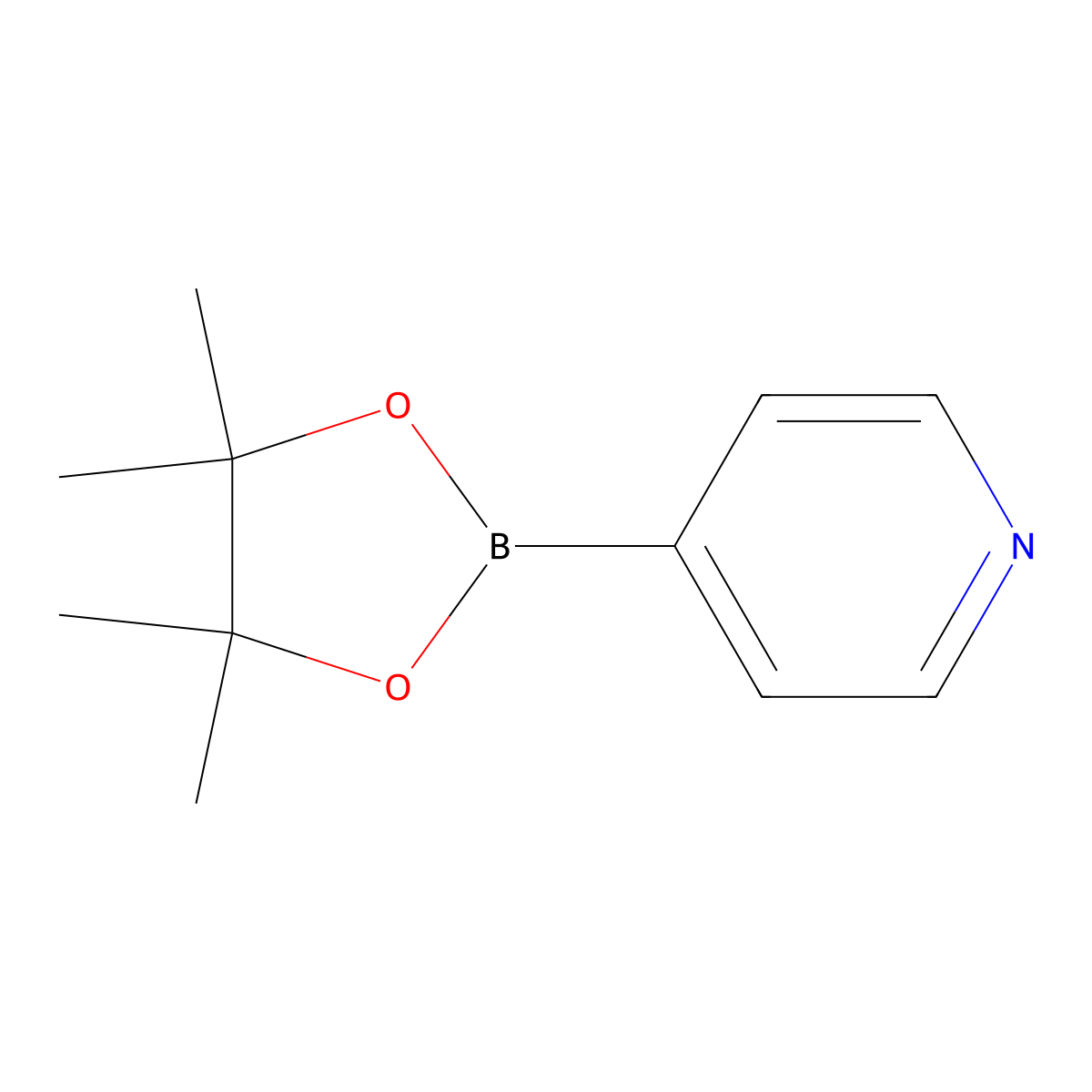 4-(4,4,5,5-Tetramethyl-1,3,2-dioxaborolan-2-yl)pyridine molecular structure, CAS 181219-01-2