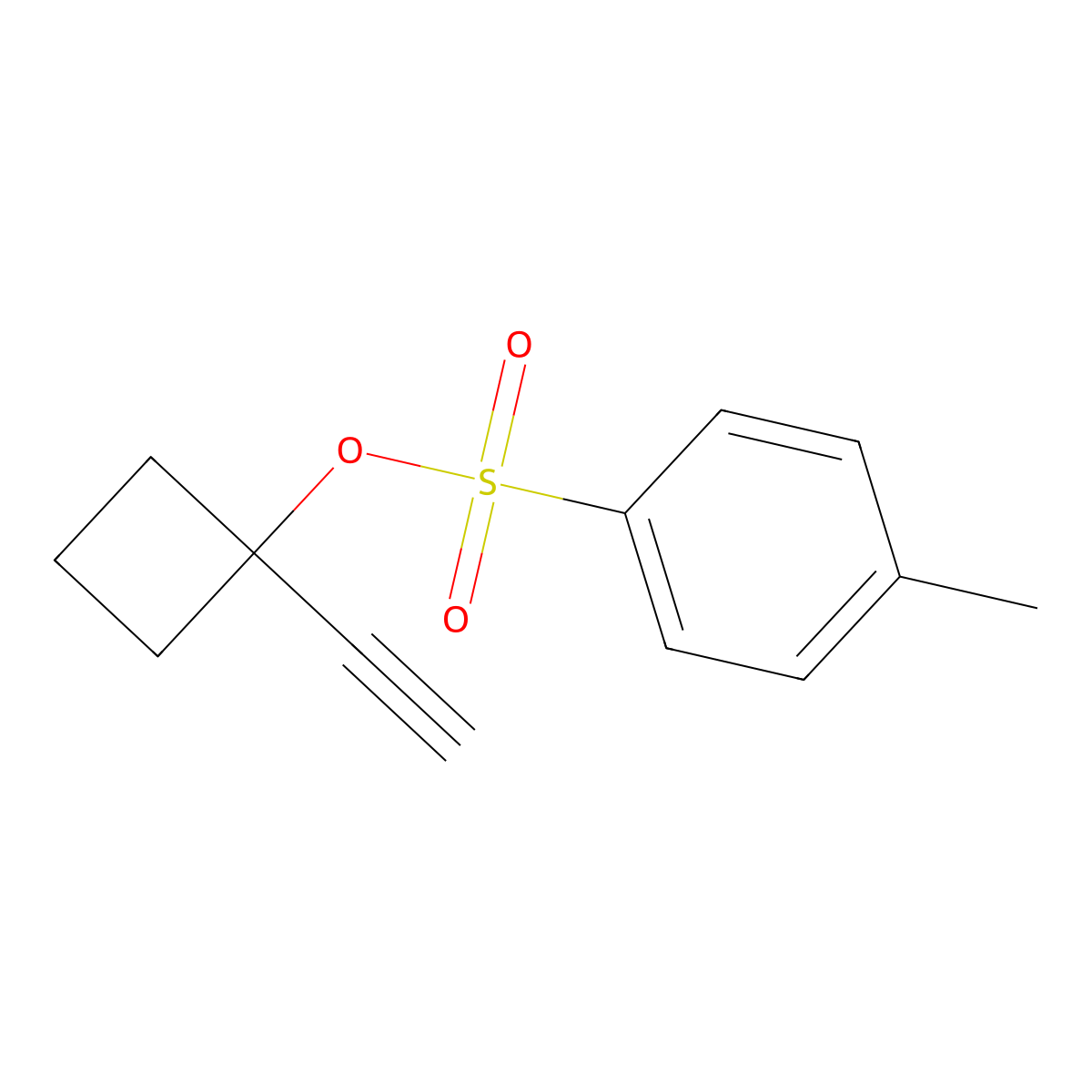 1-Ethynylcyclobutyl 4-methylbenzene-1-sulfonate molecular structure, CAS 1812191-46-0