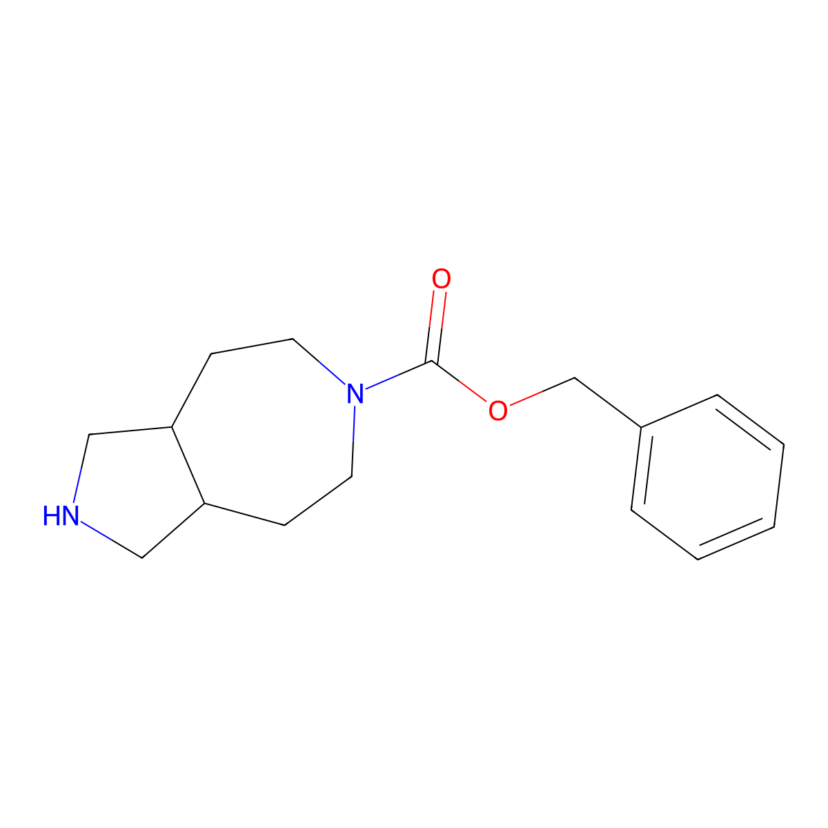 Cis-Benzyl Octahydropyrrolo[3,4-D]Azepine-6(2H)-Carboxylate molecular structure, CAS 1812198-26-7